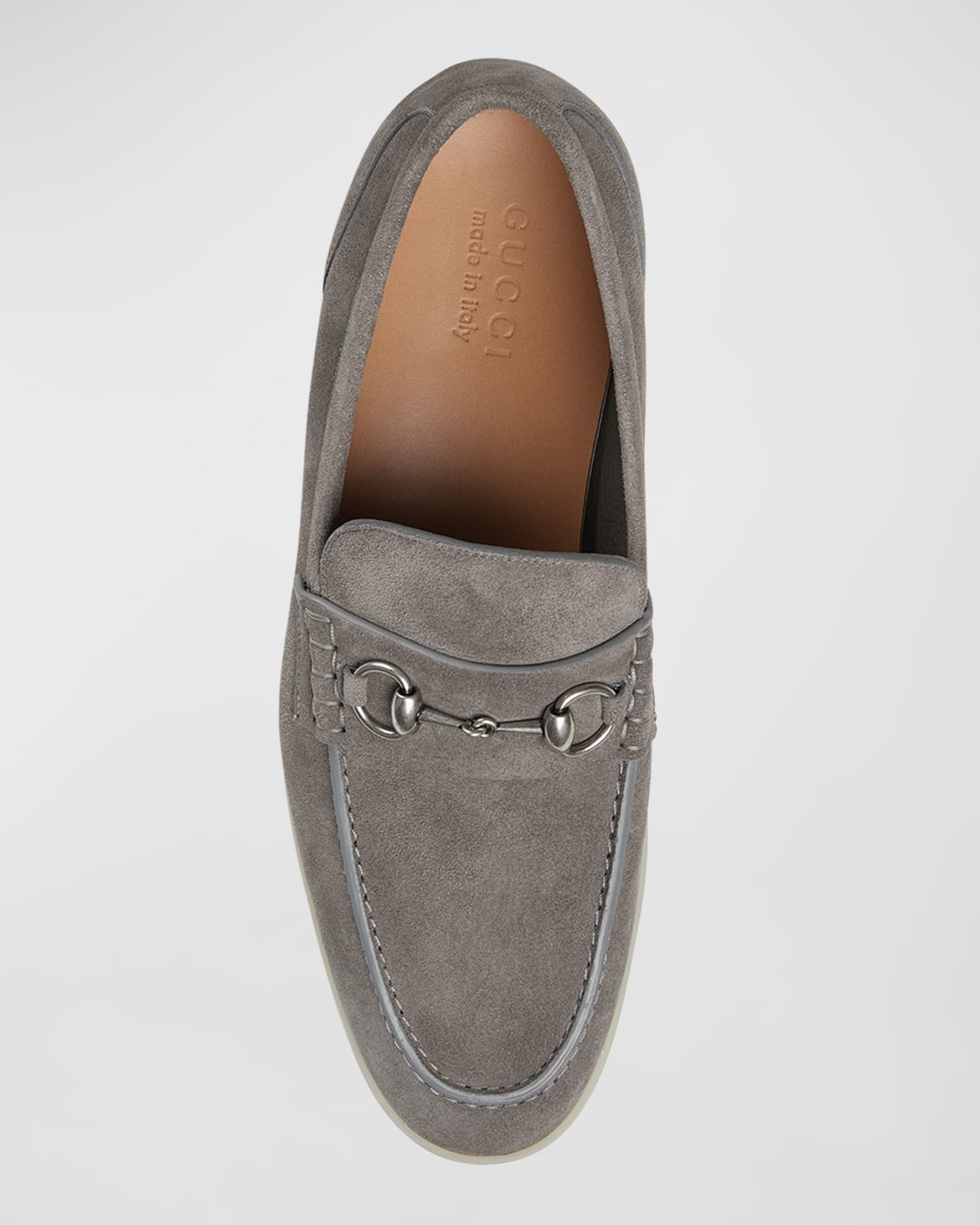 Gucci Men's Konrad Suede Bit Loafers | Neiman Marcus