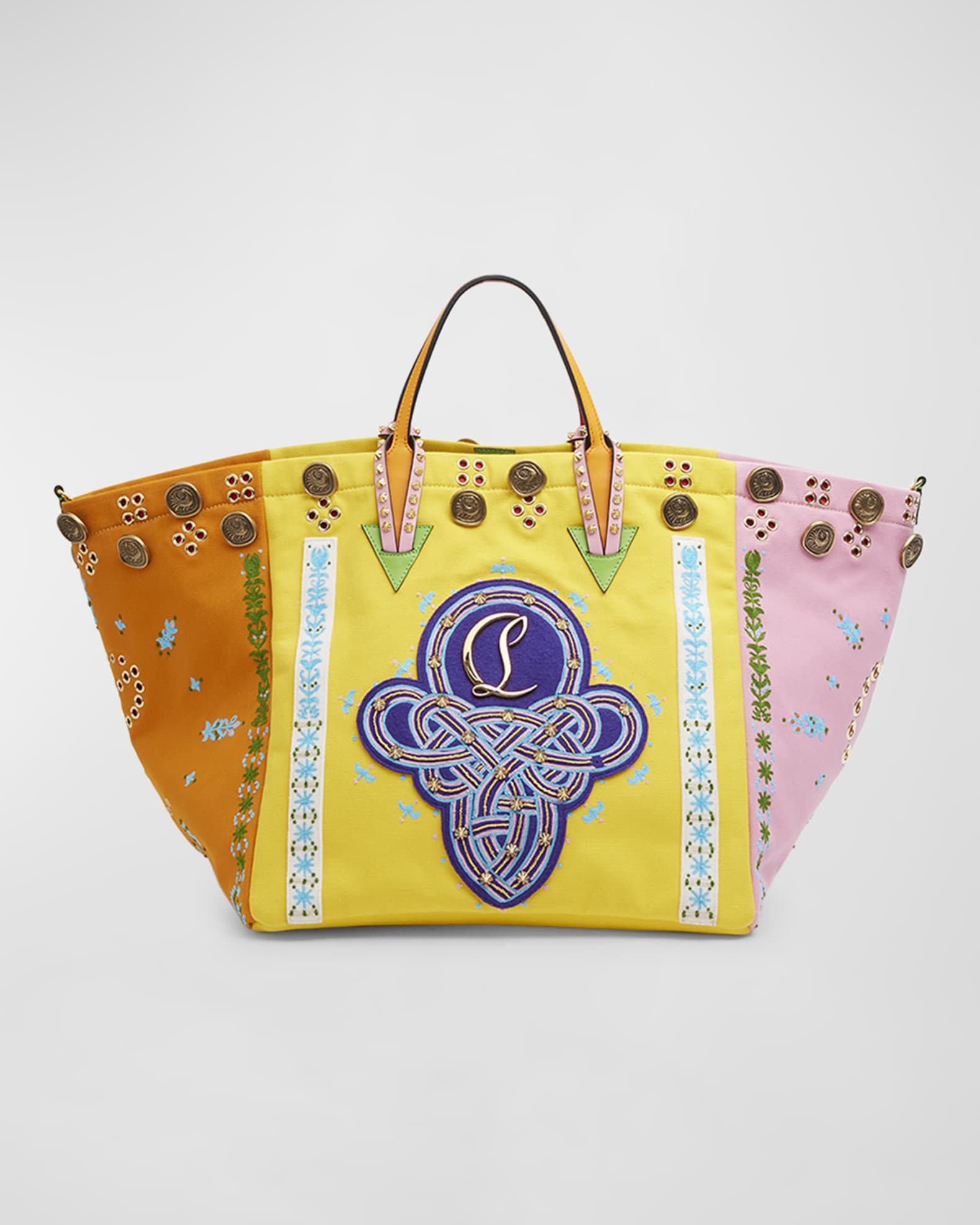 Christian Louboutin Breizcaba Large Tote in Canvas | Neiman