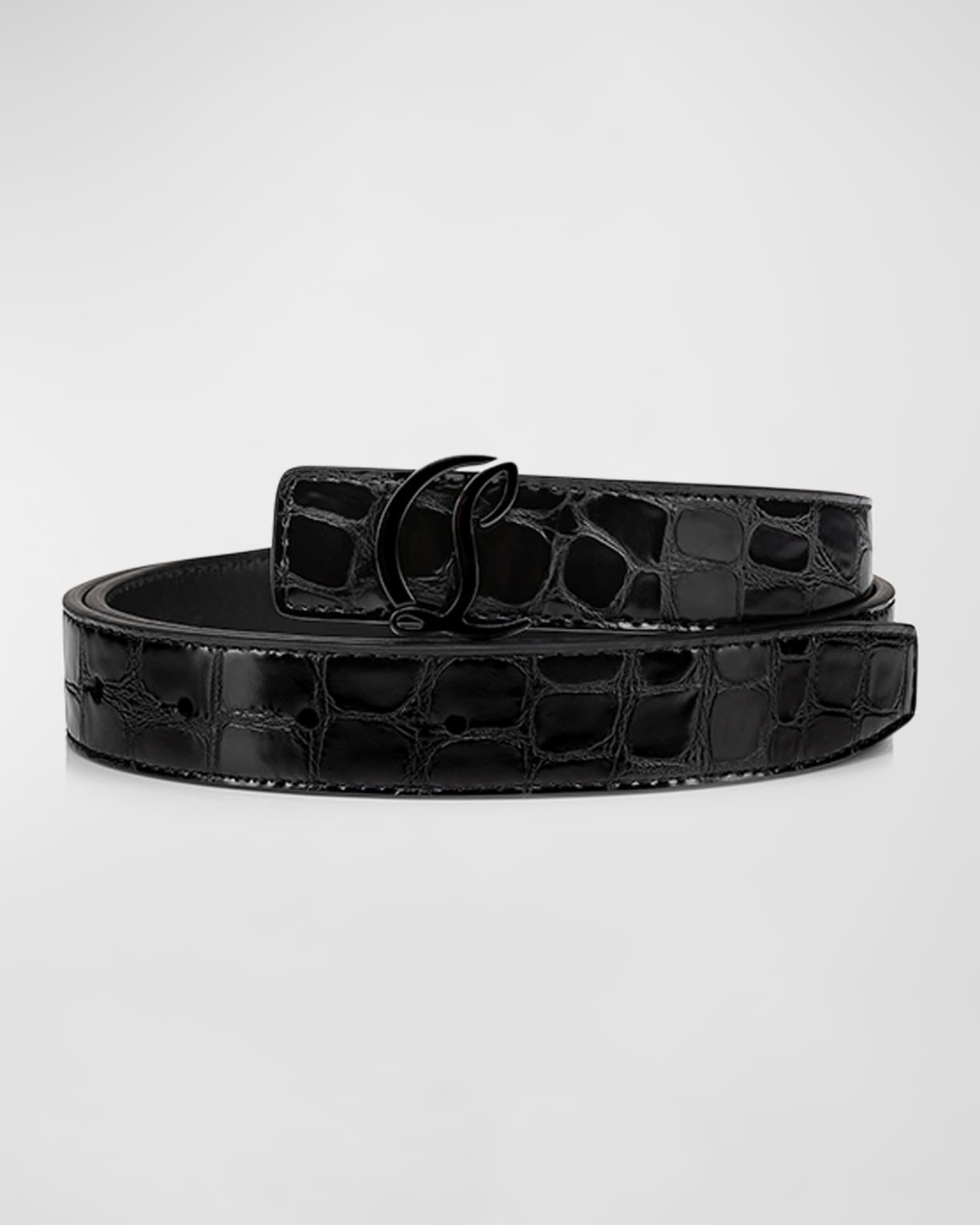 ベルト Christian Louboutin FW25 Belts (1235228 P803) Shop Christian Louboutin Logo Leather Belt | Saks Fifth Avenue