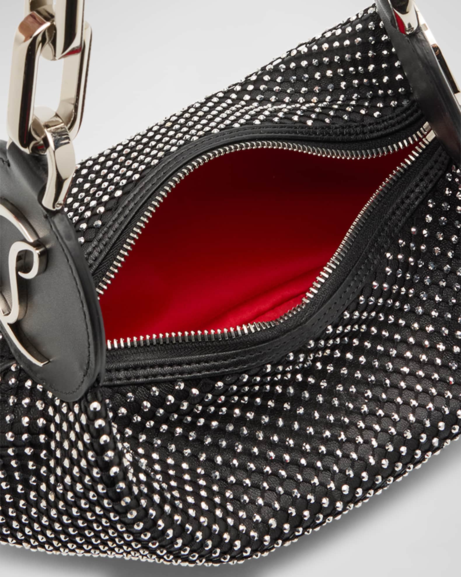 Christian Louboutin Le 54 Chain Shoulder Bag in Strass Netting 