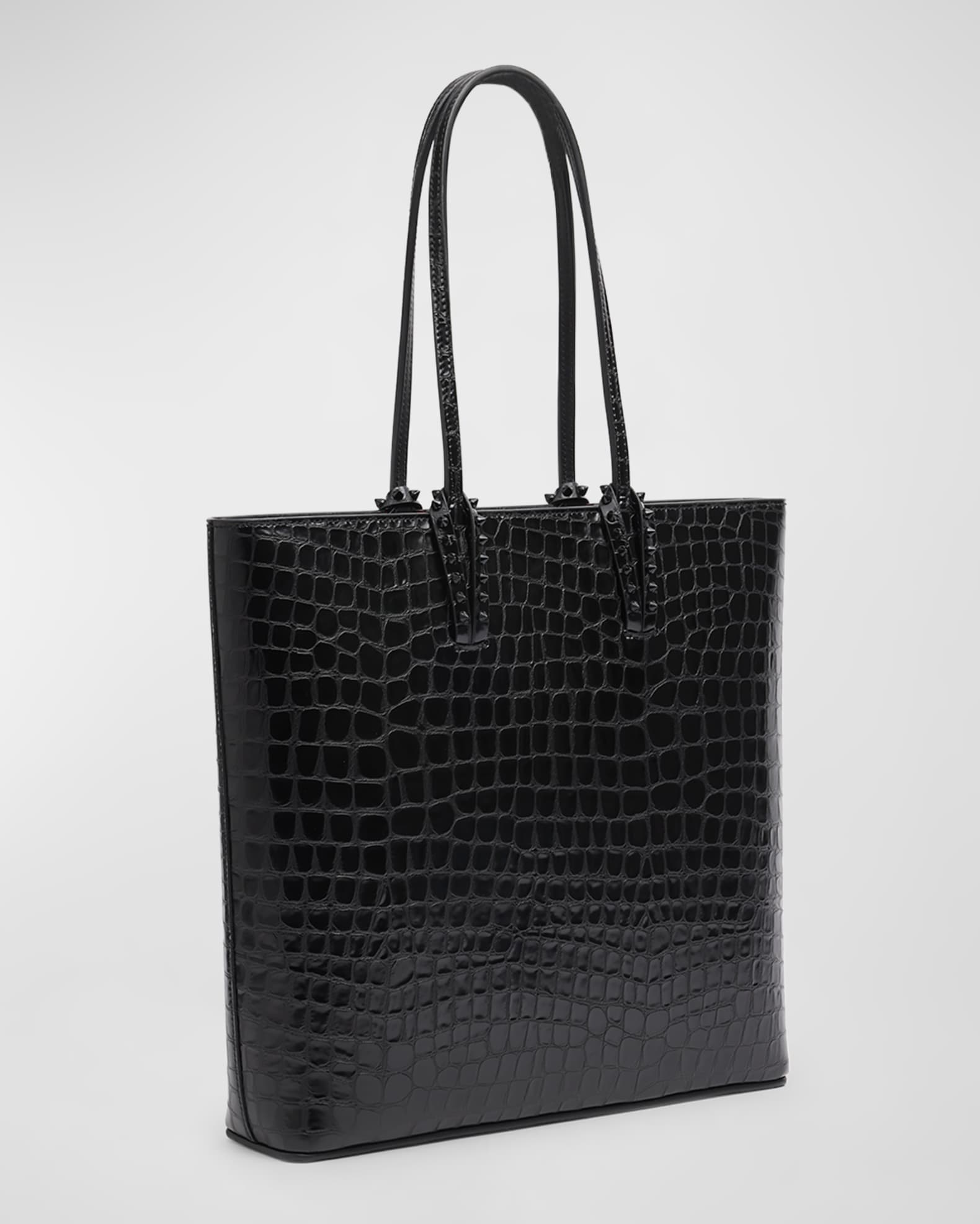 Christian Louboutin Cabata Zipped NS Tote in Aligator Embossed Leather |  Neiman Marcus