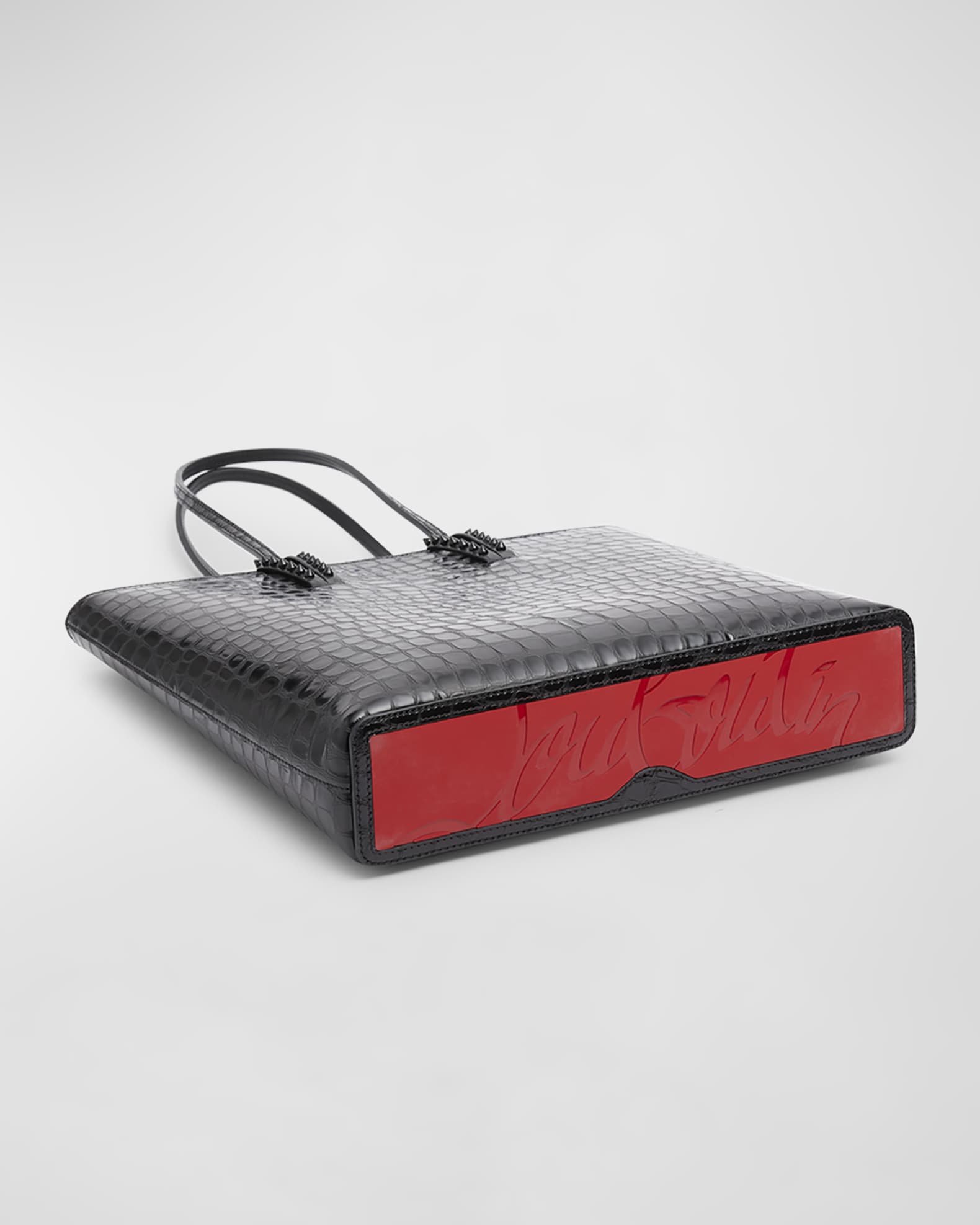 Cabata Zipped NS Tote in Aligator Embossed Leather 1