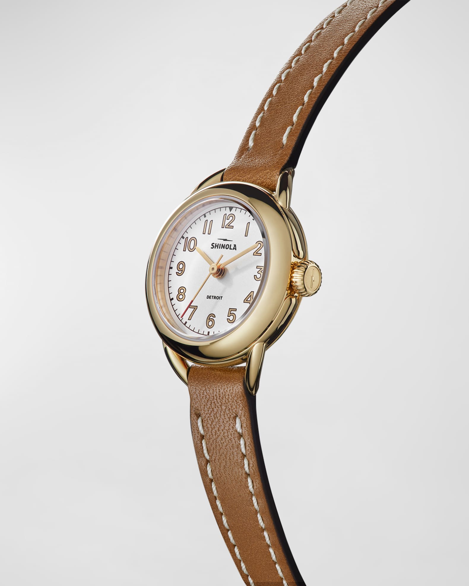 Shinola Runabout Leather Double Wrap Watch 25mm Neiman Marcus