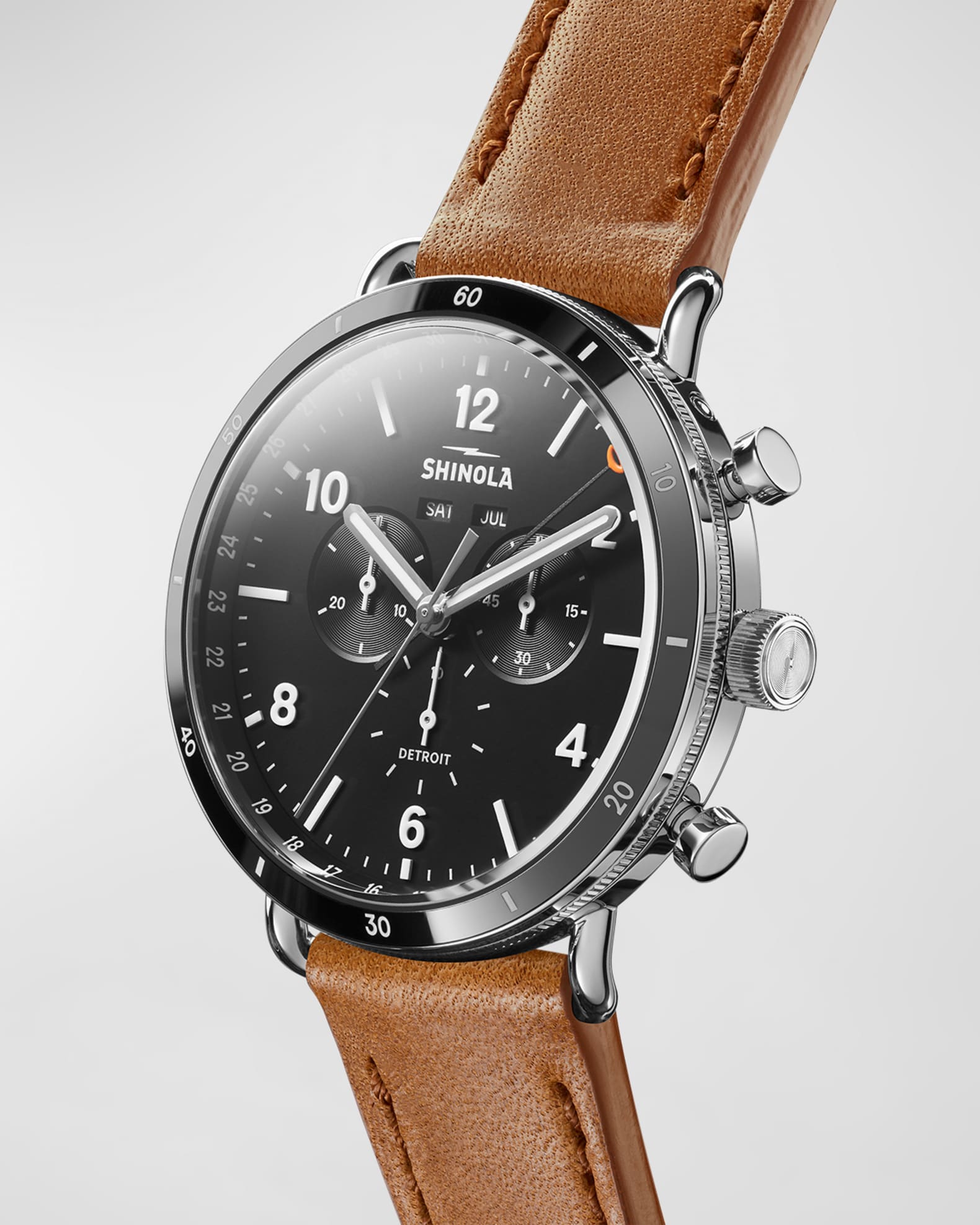 Shinola Men's The Canfield Sport Leather Watch, 45mm Neiman Marcus