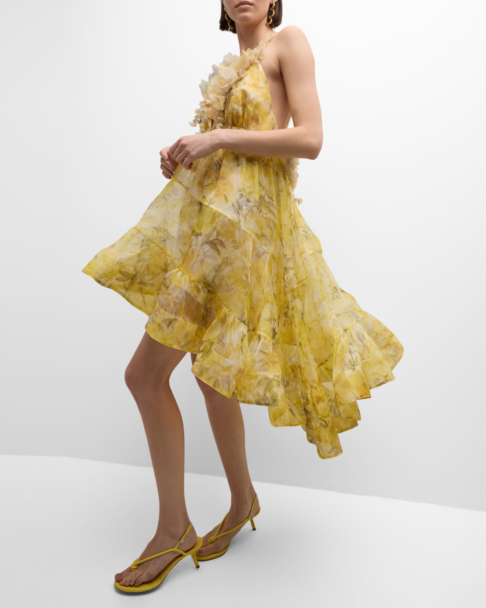 Zimmermann Harmony Asymmetrical Dress Neiman Marcus