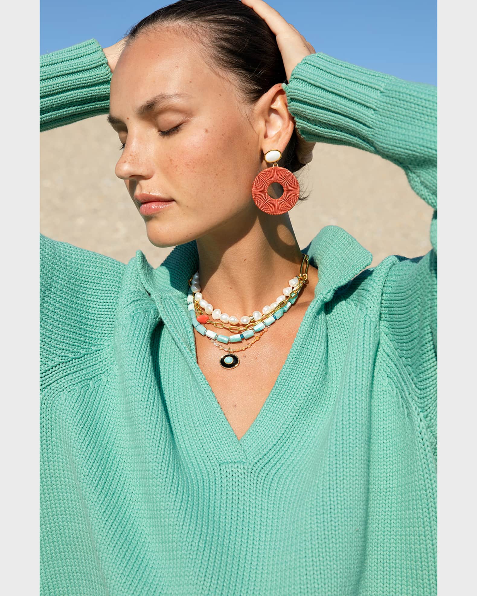 Lizzie Fortunato Souvenir Necklace in Deep Sea main image 1
