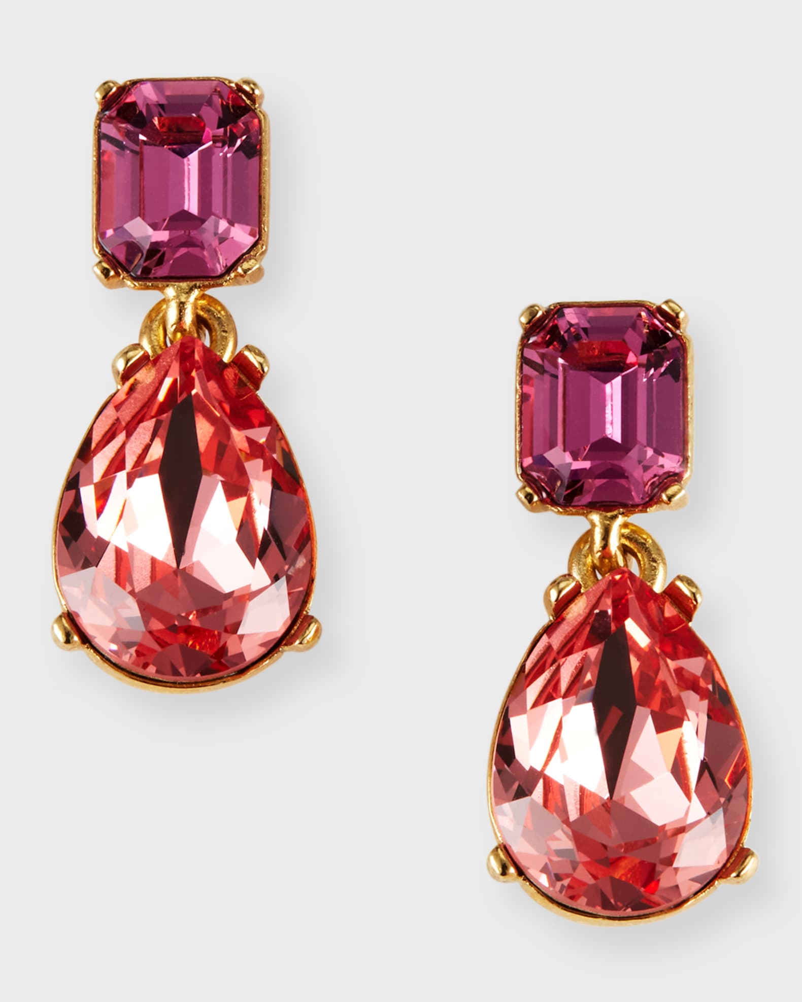 Oscar de la Renta Crystal Drop Earrings