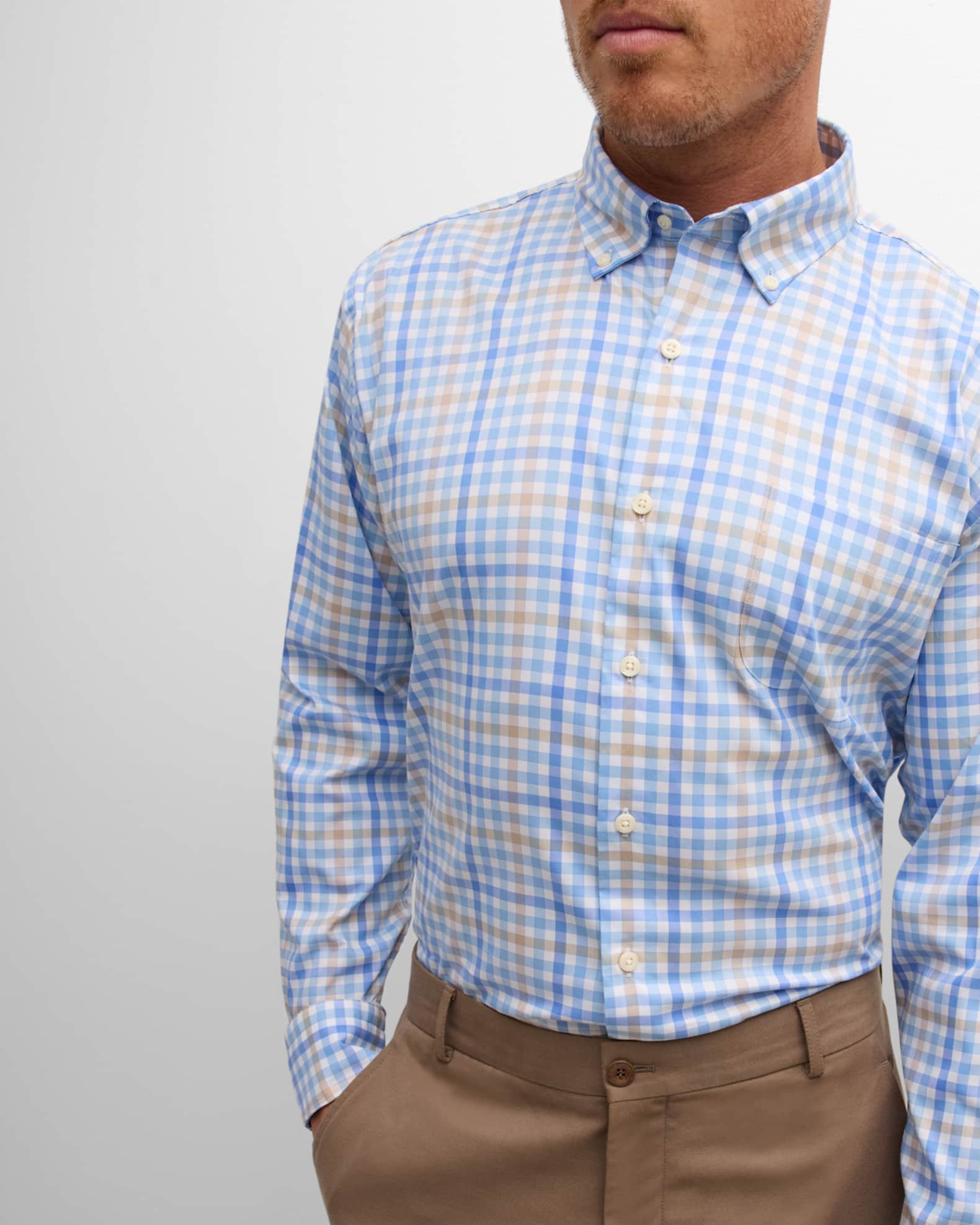 Douglas Crown Lite Cotton Stretch Sport Shirt (Truffle) main image 1