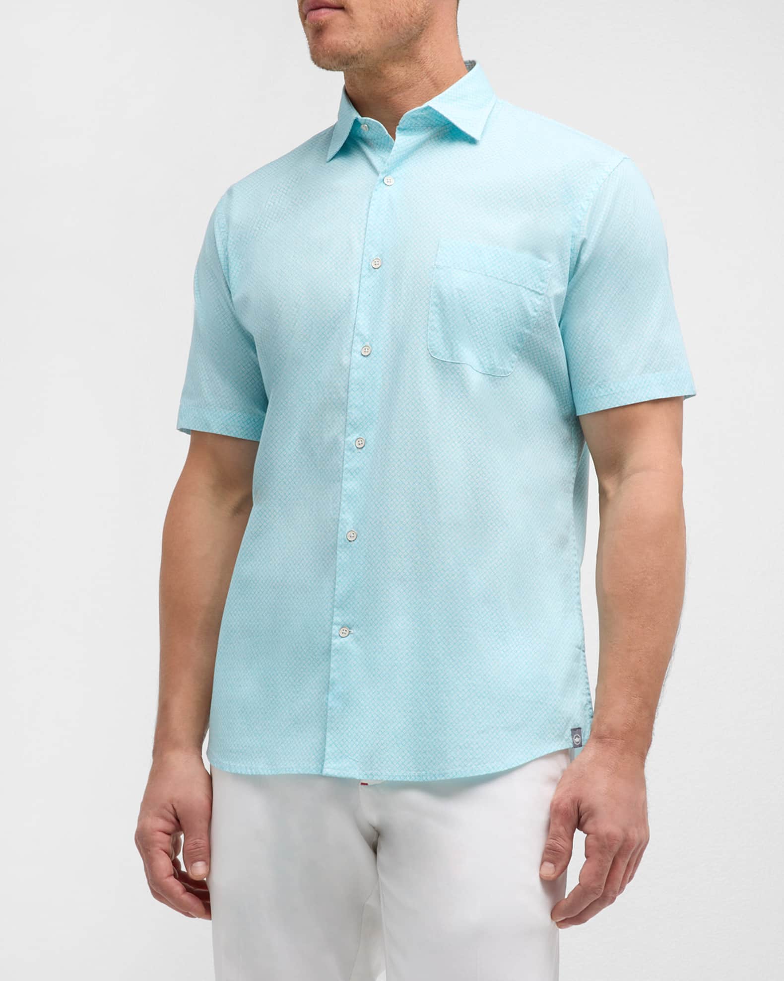 Cotton Stretch Short | Azure