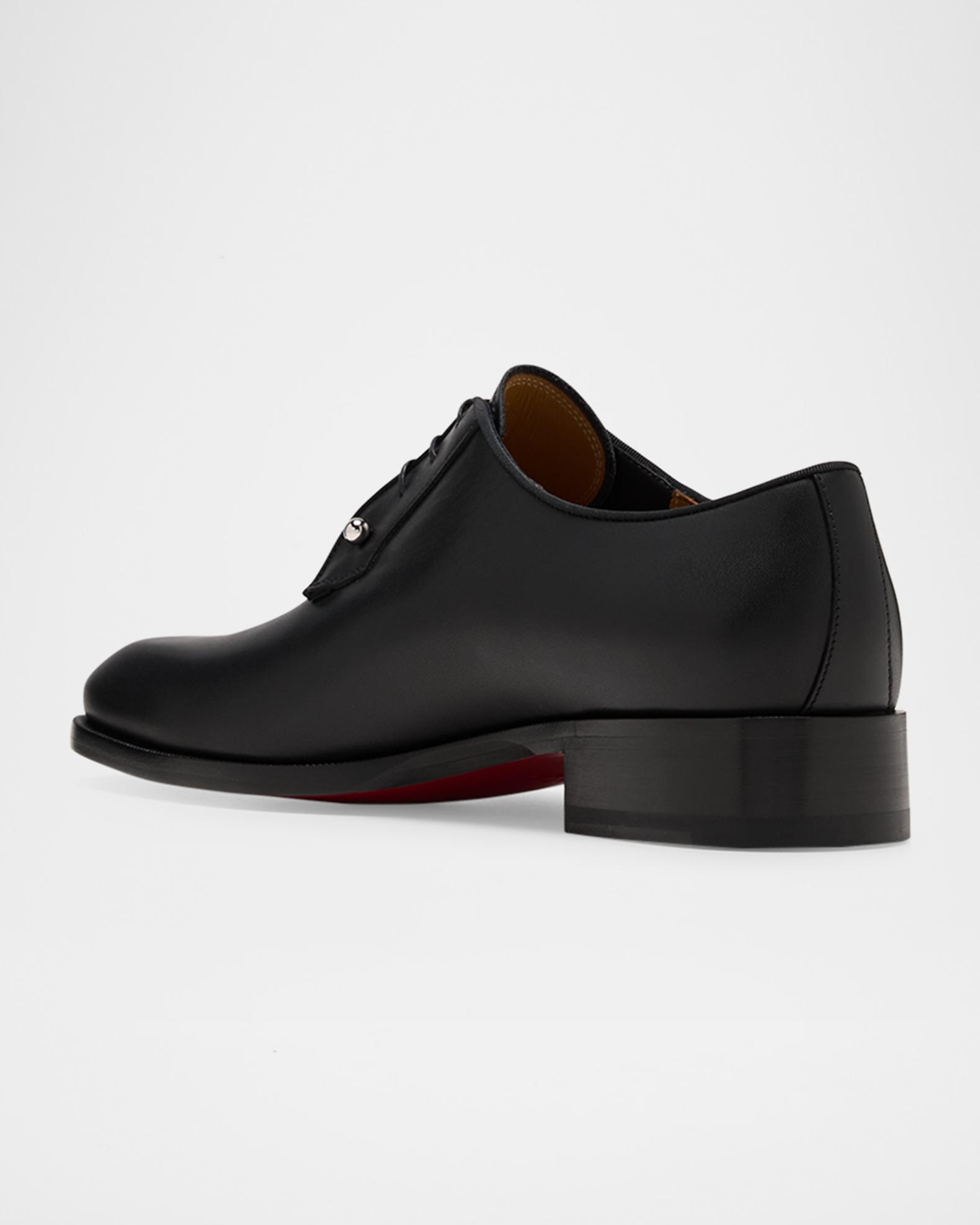 Christian Louboutin Black Leather Derby Dress Shoes Christian Louboutin Men main image 2