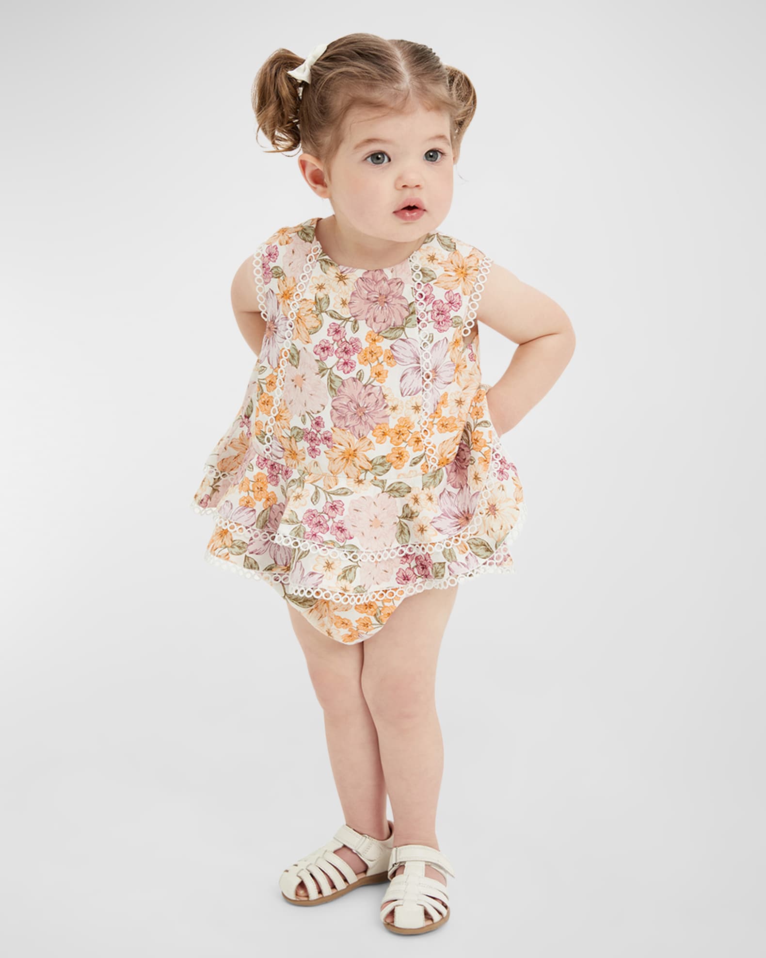 Bardot Junior Girl's Ambrosia Floral Top and Shorts Set, Size 6M-3T ...