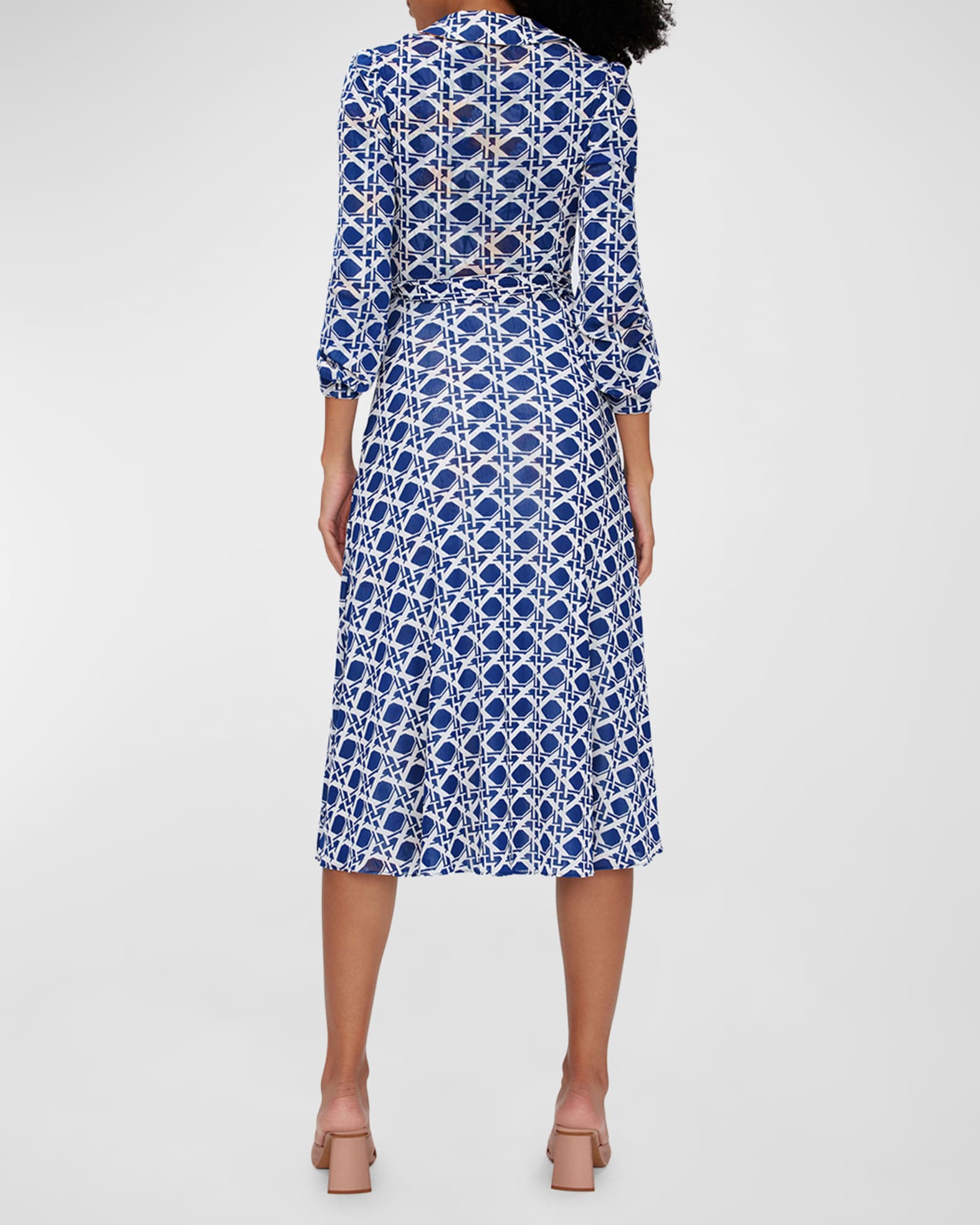 Diane von Furstenberg Phoenix Reversible A-Line Midi Wrap Dress ...