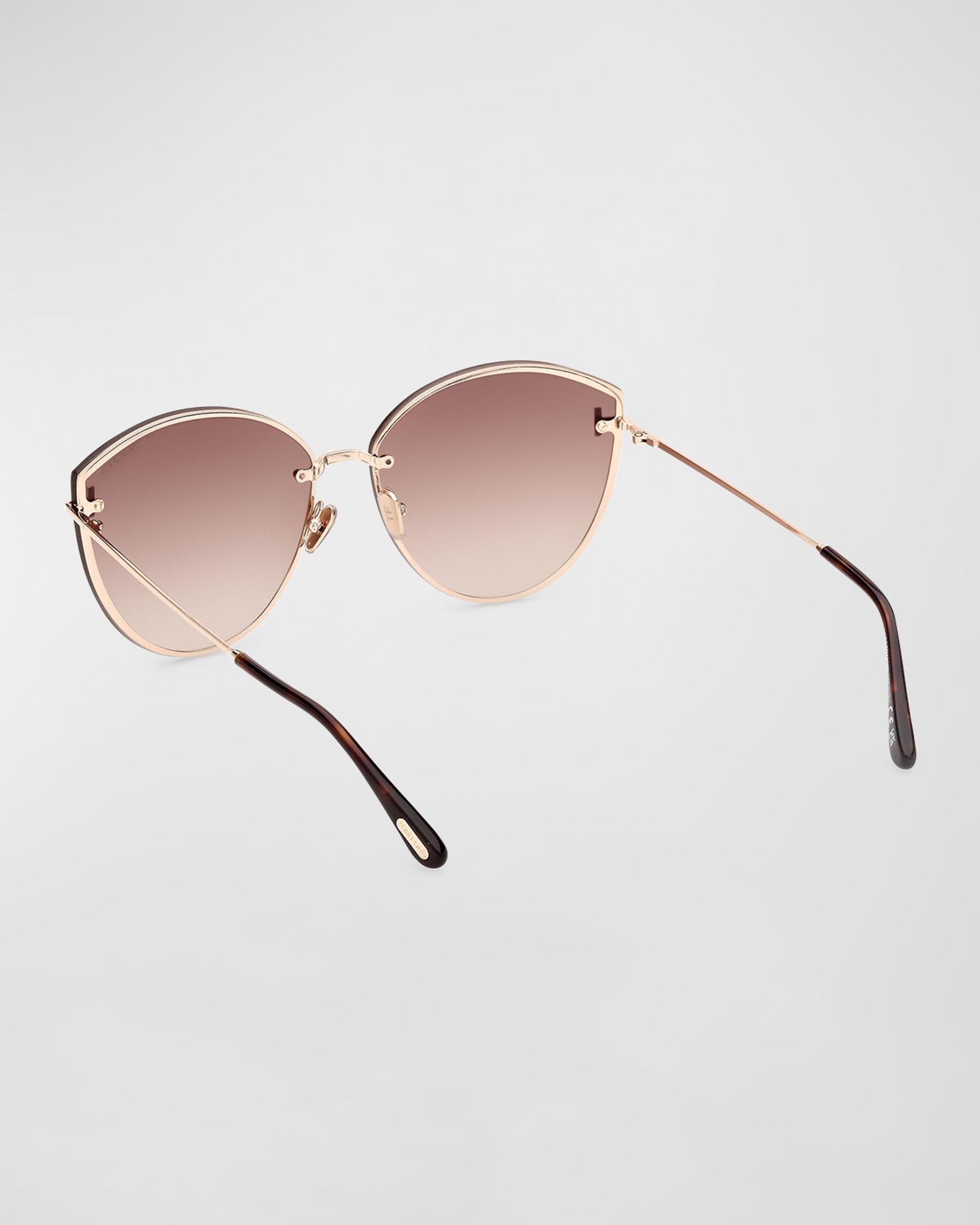TOM FORD Evangeline Metal Cat-Eye Sunglasses | Neiman Marcus