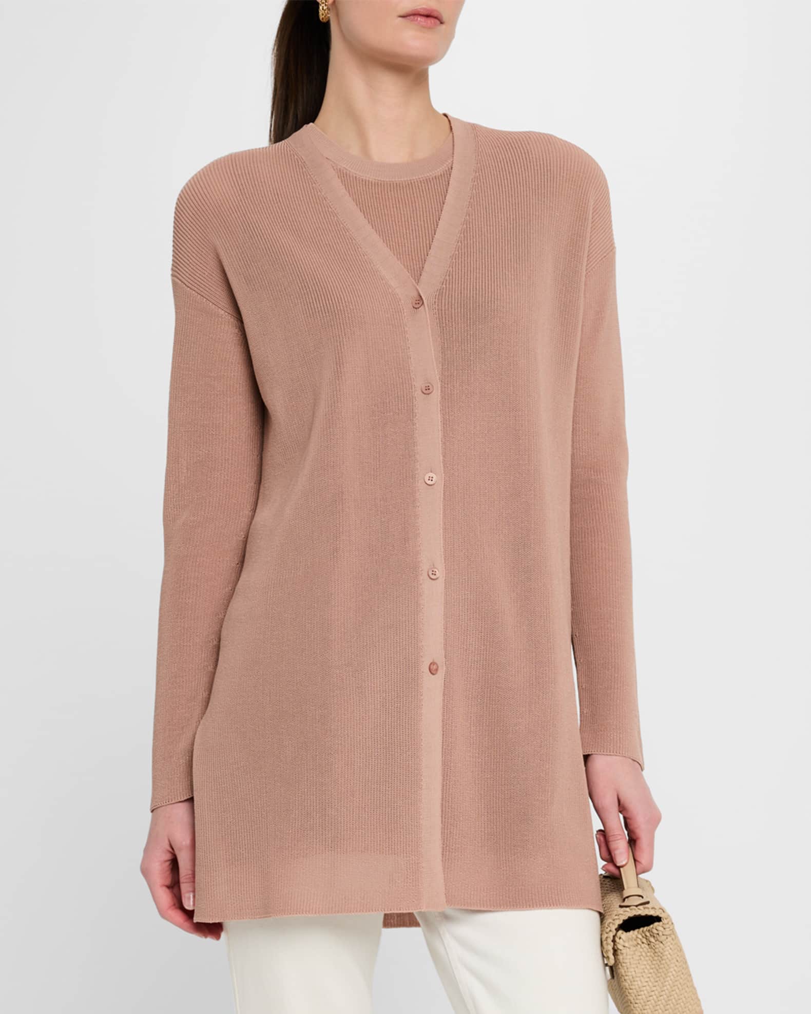 ルエブル LOEUVRE Diagonal Button Slit Knit （IVORY） Lucila Top Ivory Sculpt Knit - Welcome to the Fold LTD