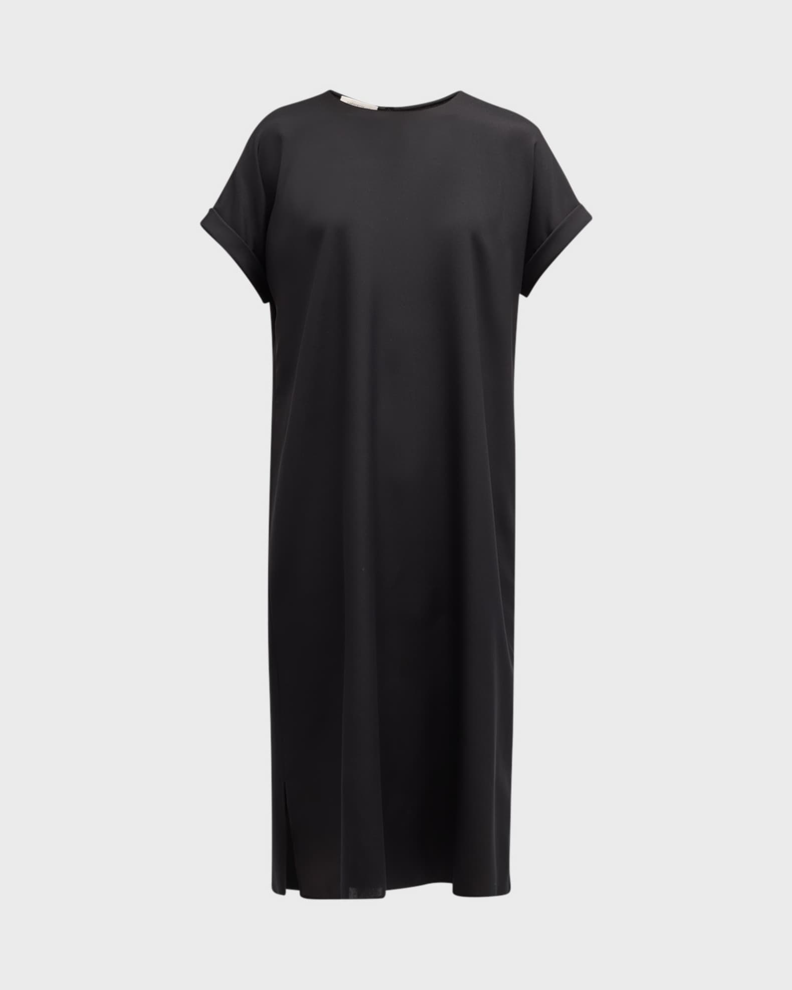 Lafayette 148 New York Side Slit Stretch Georgette Midi T Shirt Dress Neiman Marcus
