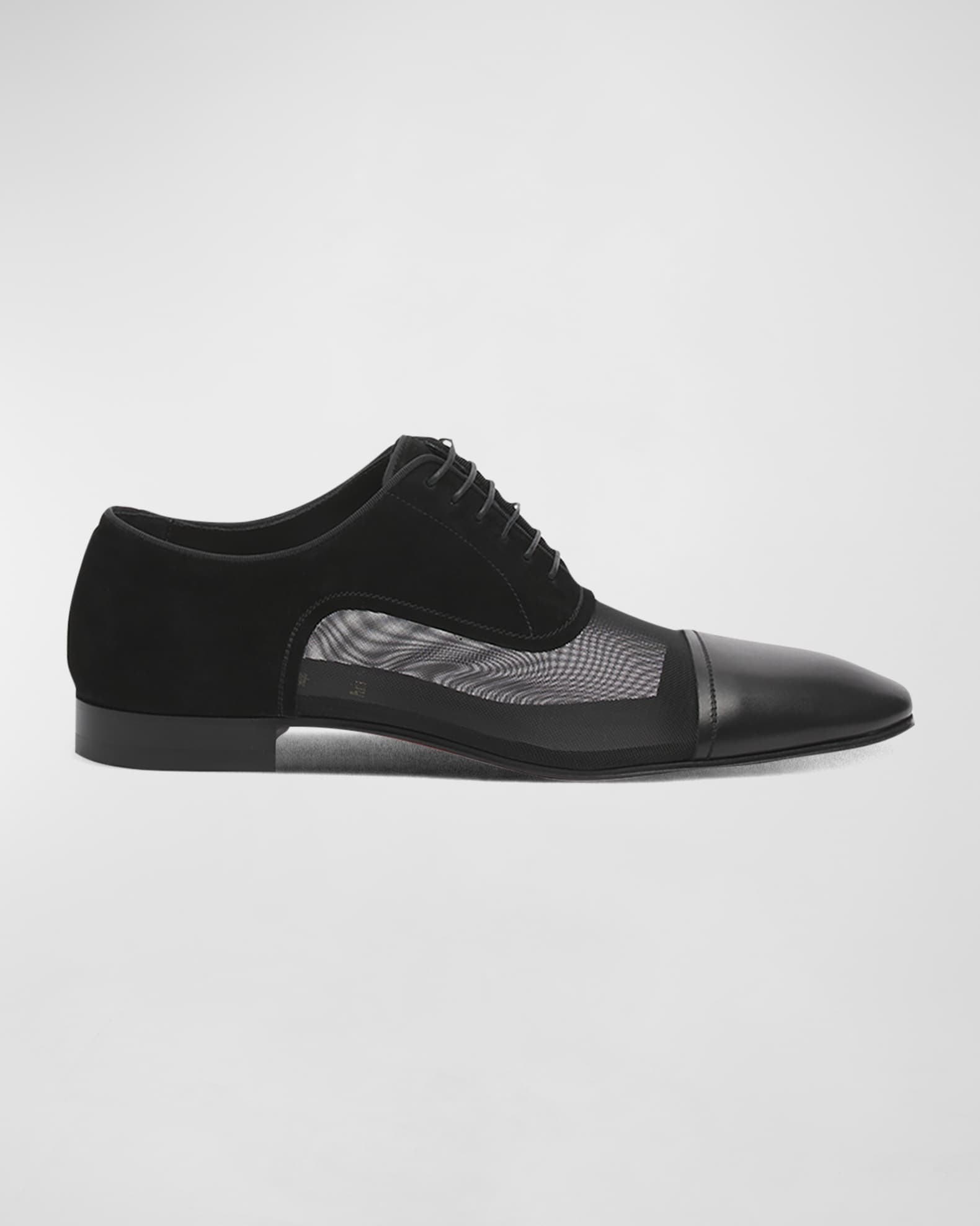 Christian Louboutin Men s Greggo Leather Mesh Oxfords Neiman Marcus