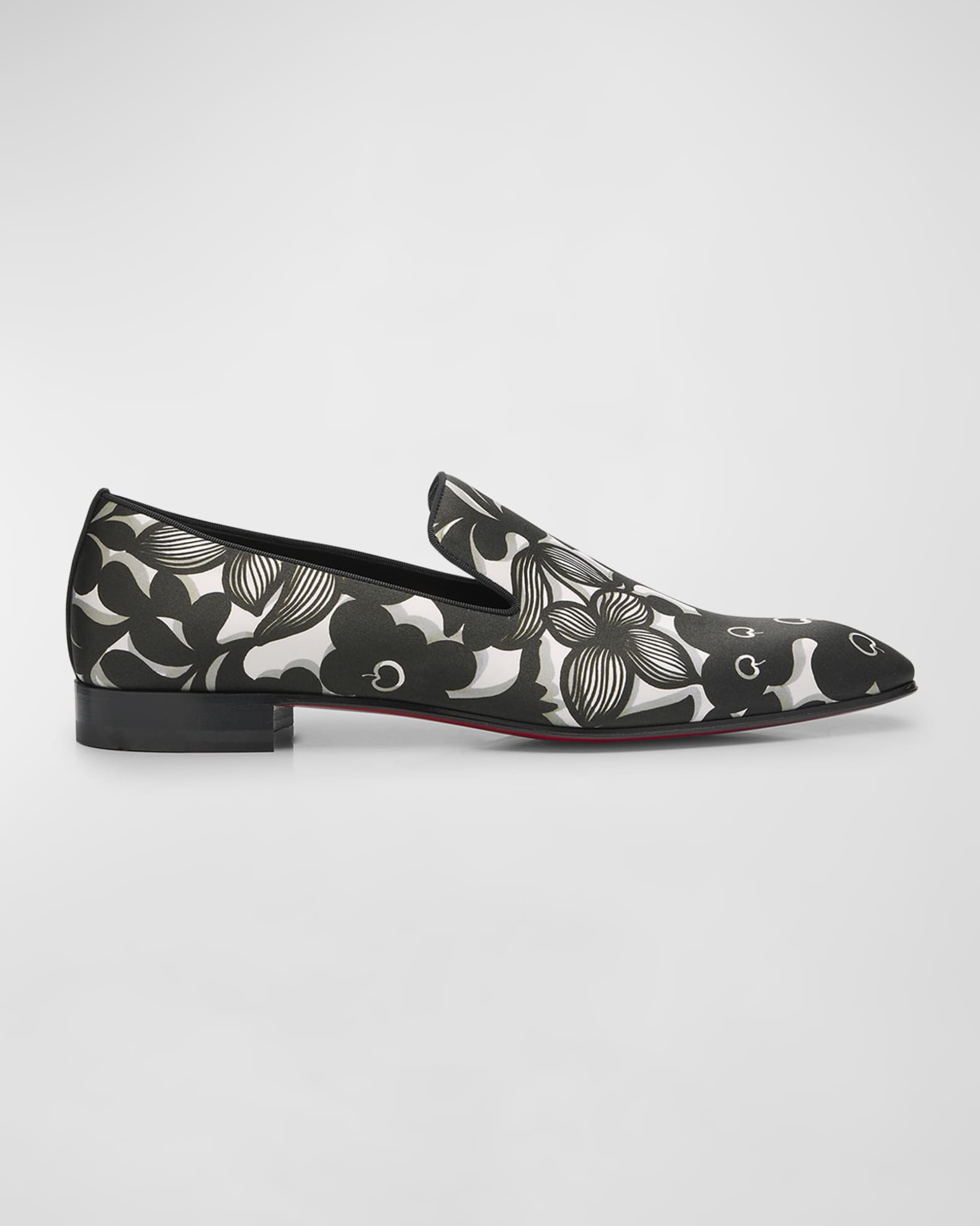 Christian Louboutin Men's Dandelion Petunia Grosgrain Satin Loafers