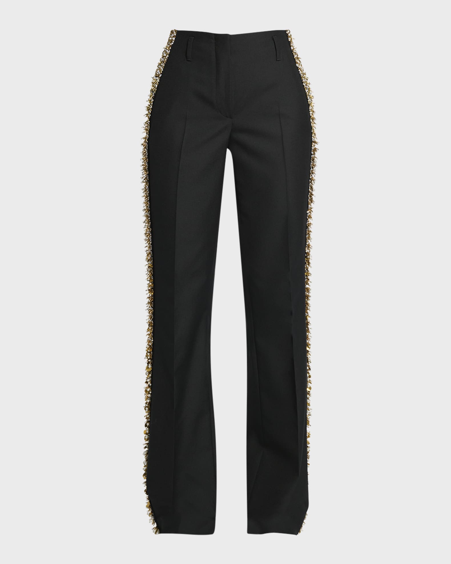 Embellished side 2024 stripe trousers