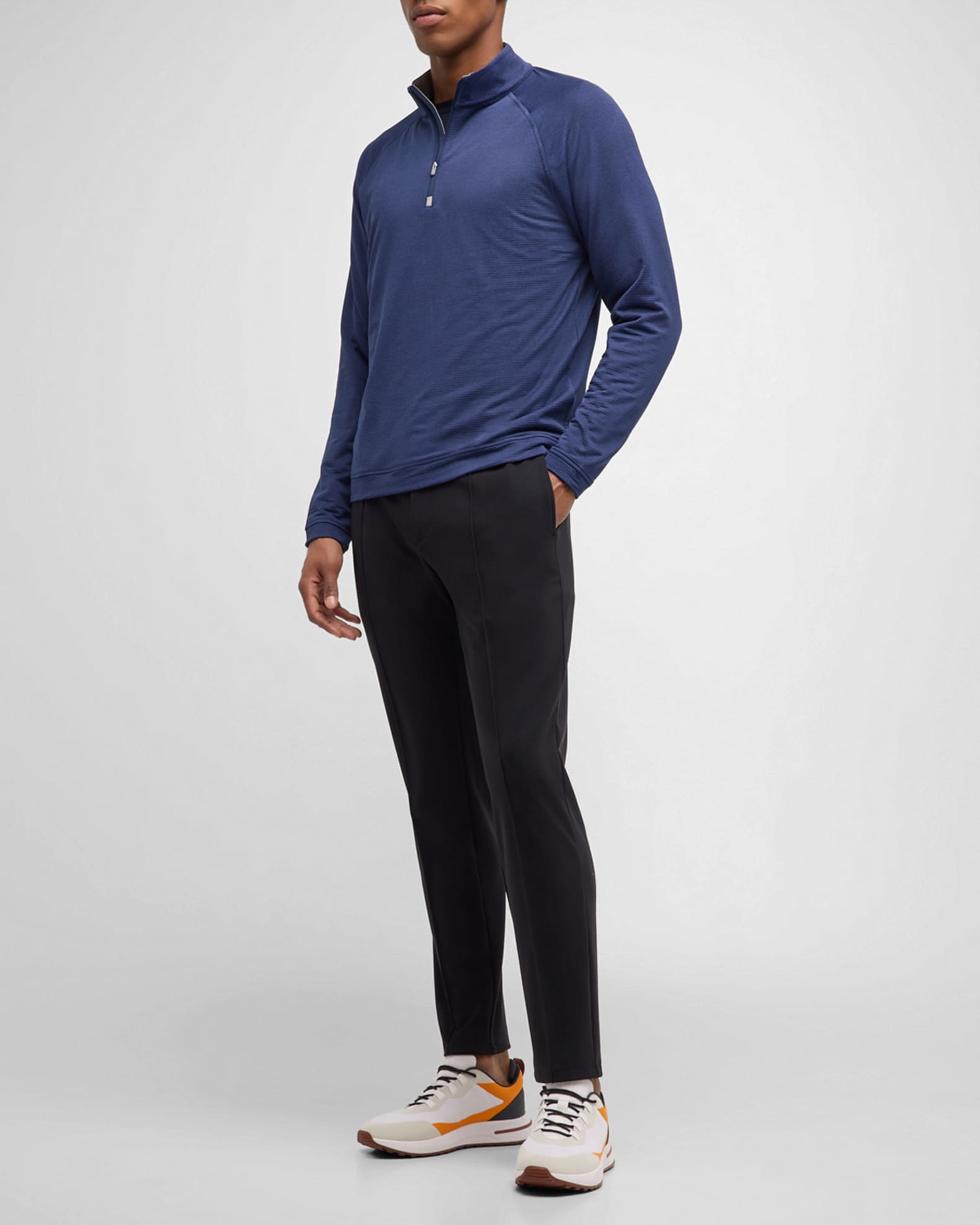 Peter Millar Men's Beaumont Performance Quarter-Zip Sweater | Neiman Marcus