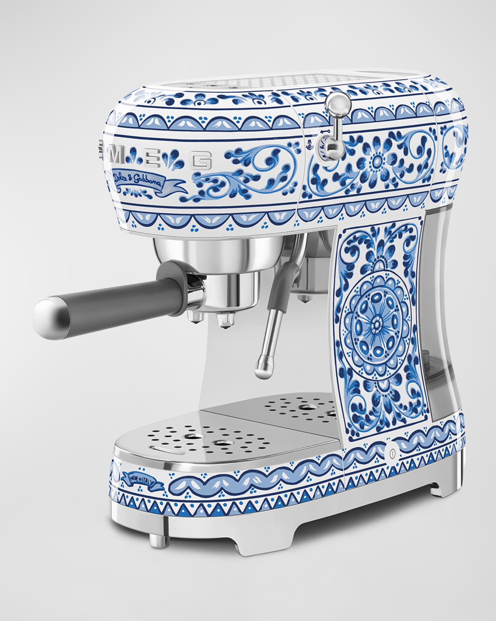 SMEG x Dolce&Gabbana Blu Mediterraneo Manual Espresso Machine