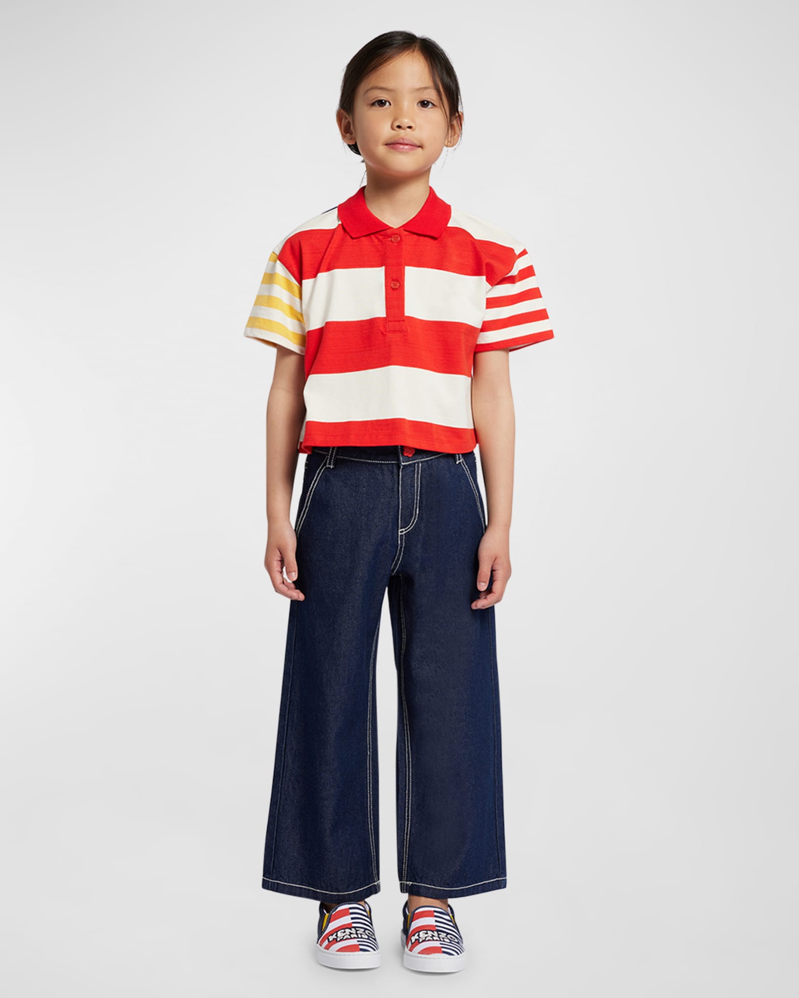 Kenzo Kids logo-printed lyocell-blend shorts - Blue