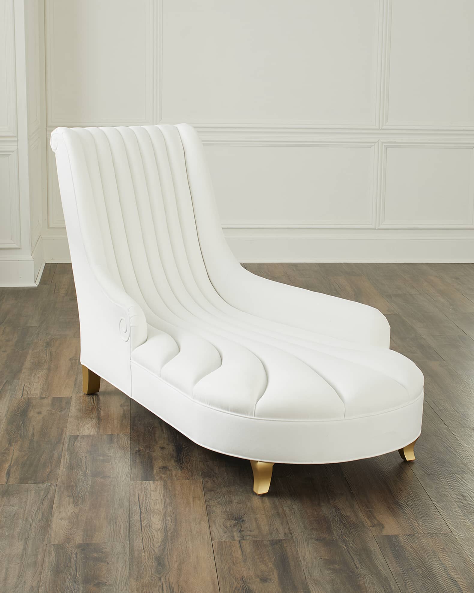Thea Channel-Tufted Chaise 0