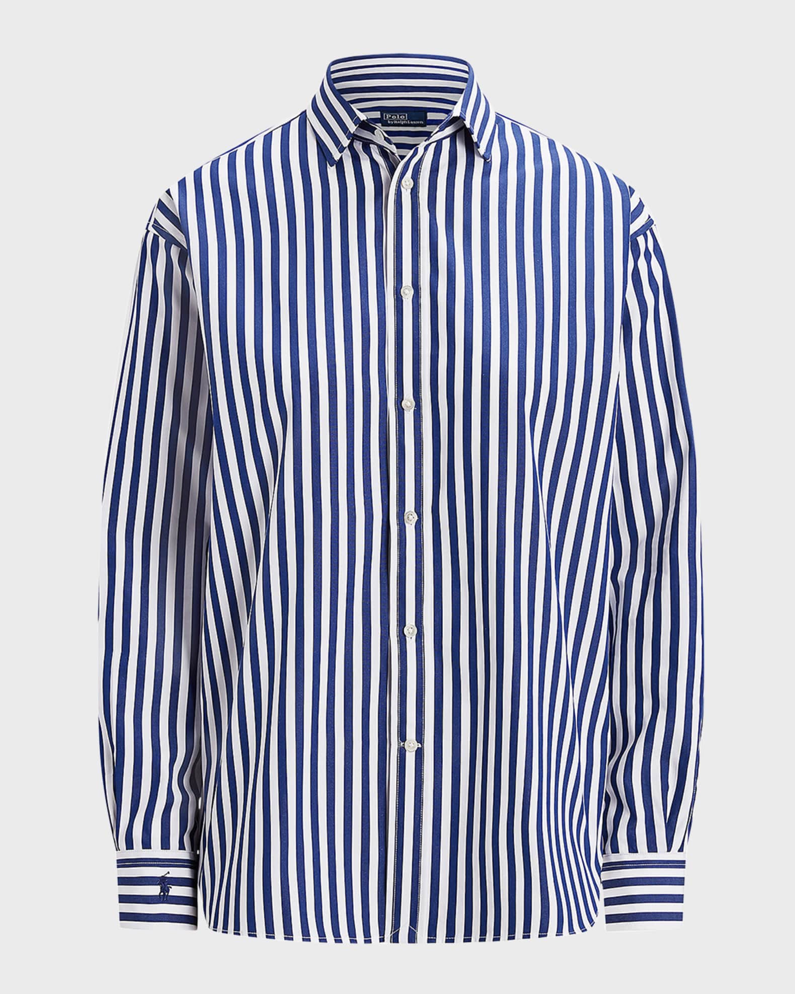 Polo Ralph Lauren Relaxed-Fit Contrast-Stripe Cotton Shirt