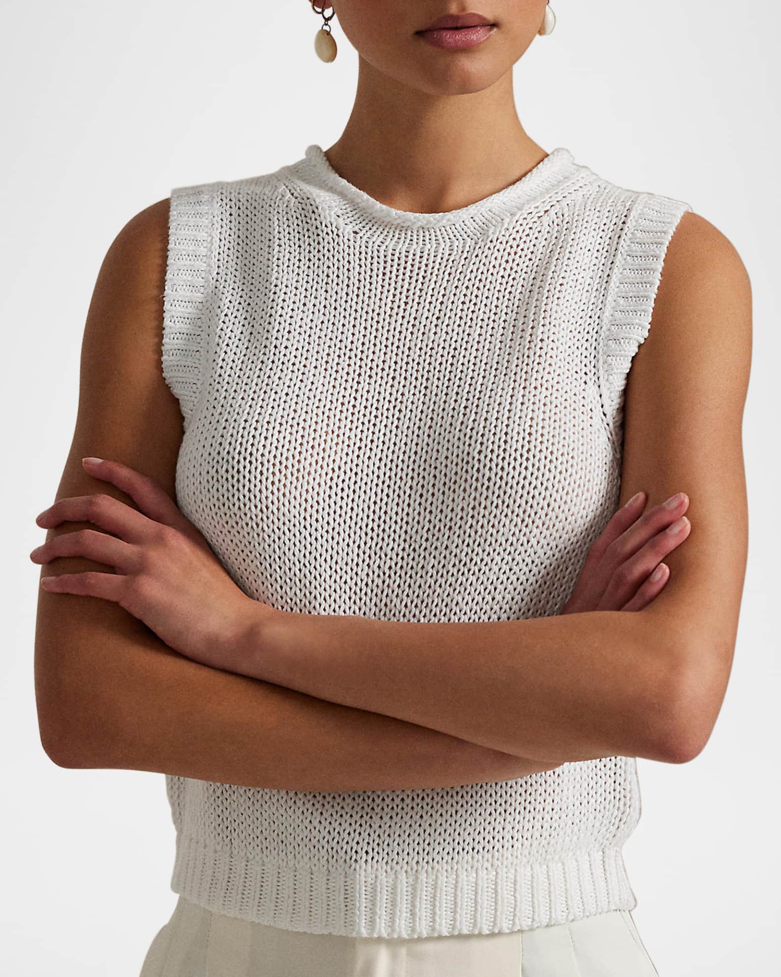 Polo Ralph Lauren Linen-Cotton Sleeveless Sweater Tank