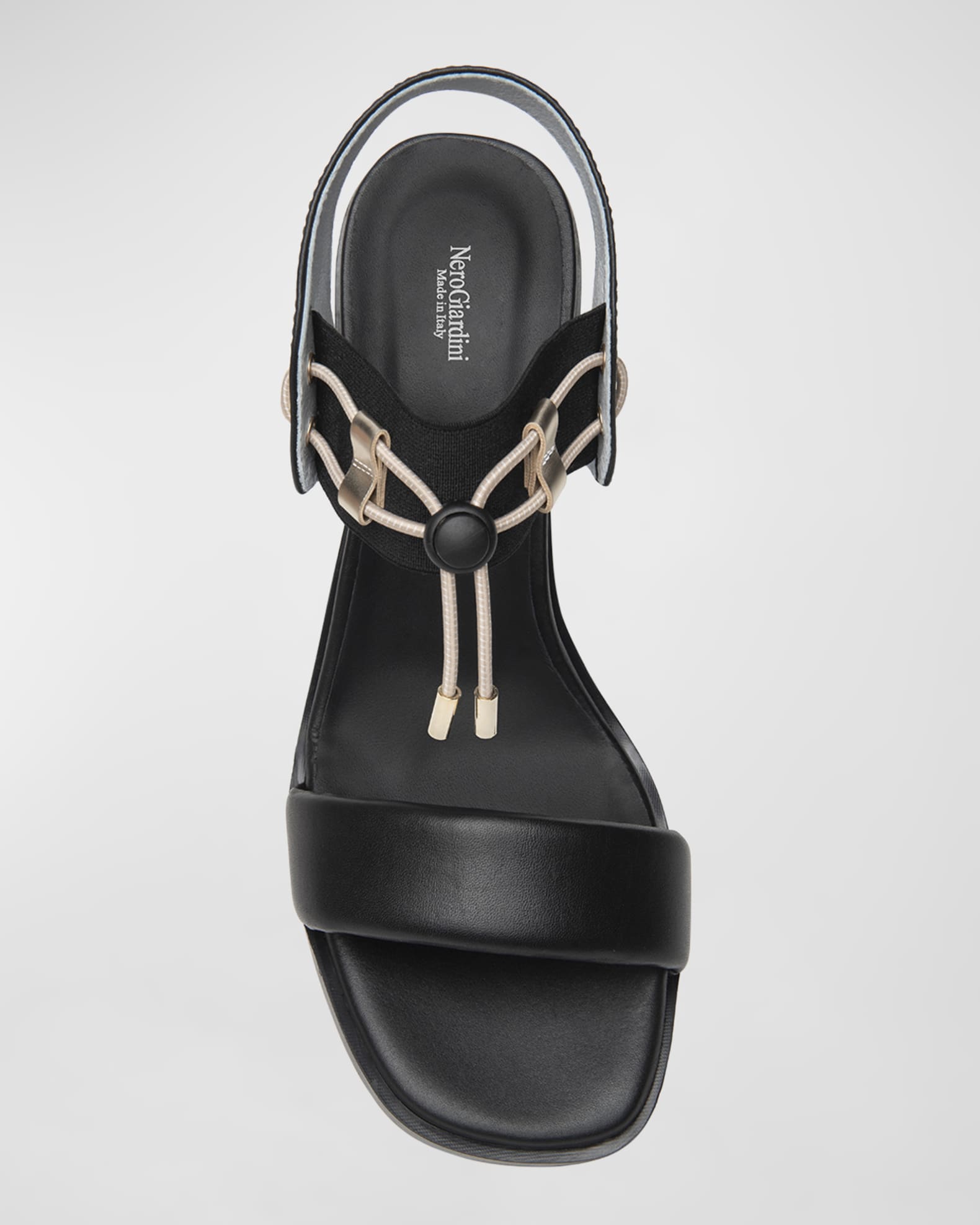 NeroGiardini Bungee Leather Dress Sandals Neiman Marcus