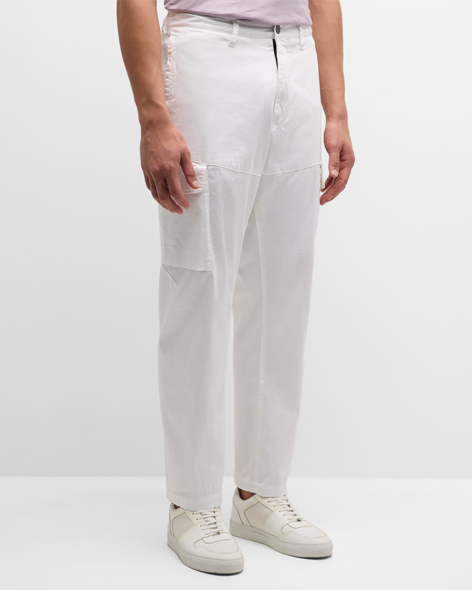 Patched Cotton Cargo Pants