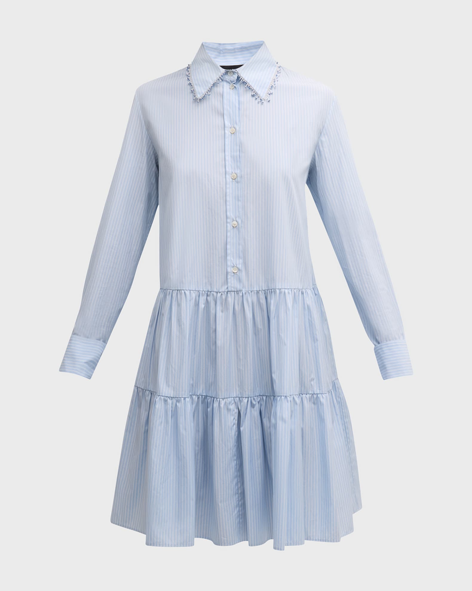 Fabiana Filippi spread-collar belted coat - White