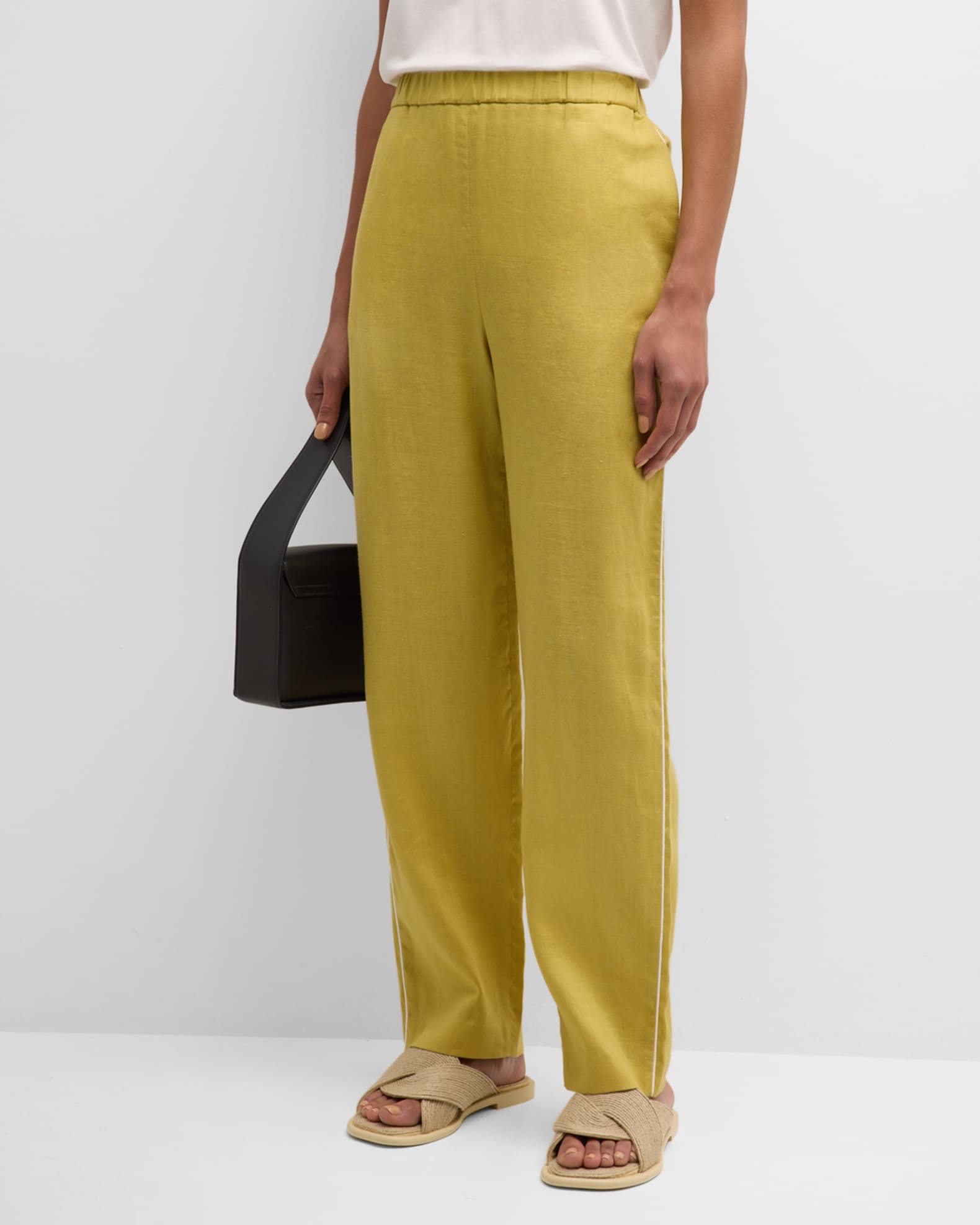 FABIANA FILIPPI High-Rise Straight-Leg Linen Trousers