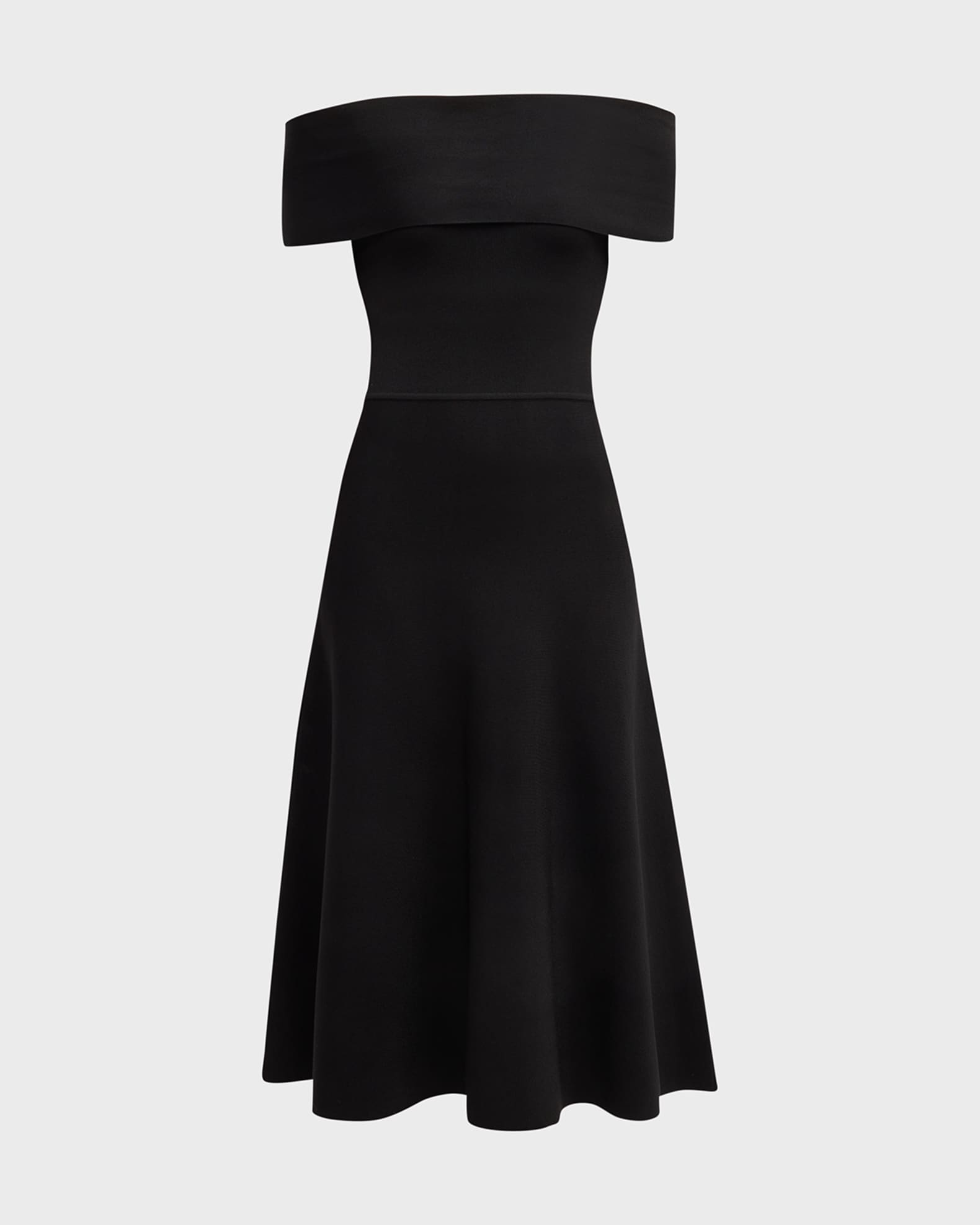 FABIANA FILIPPI Off-Shoulder A-Line Knit Midi Dress