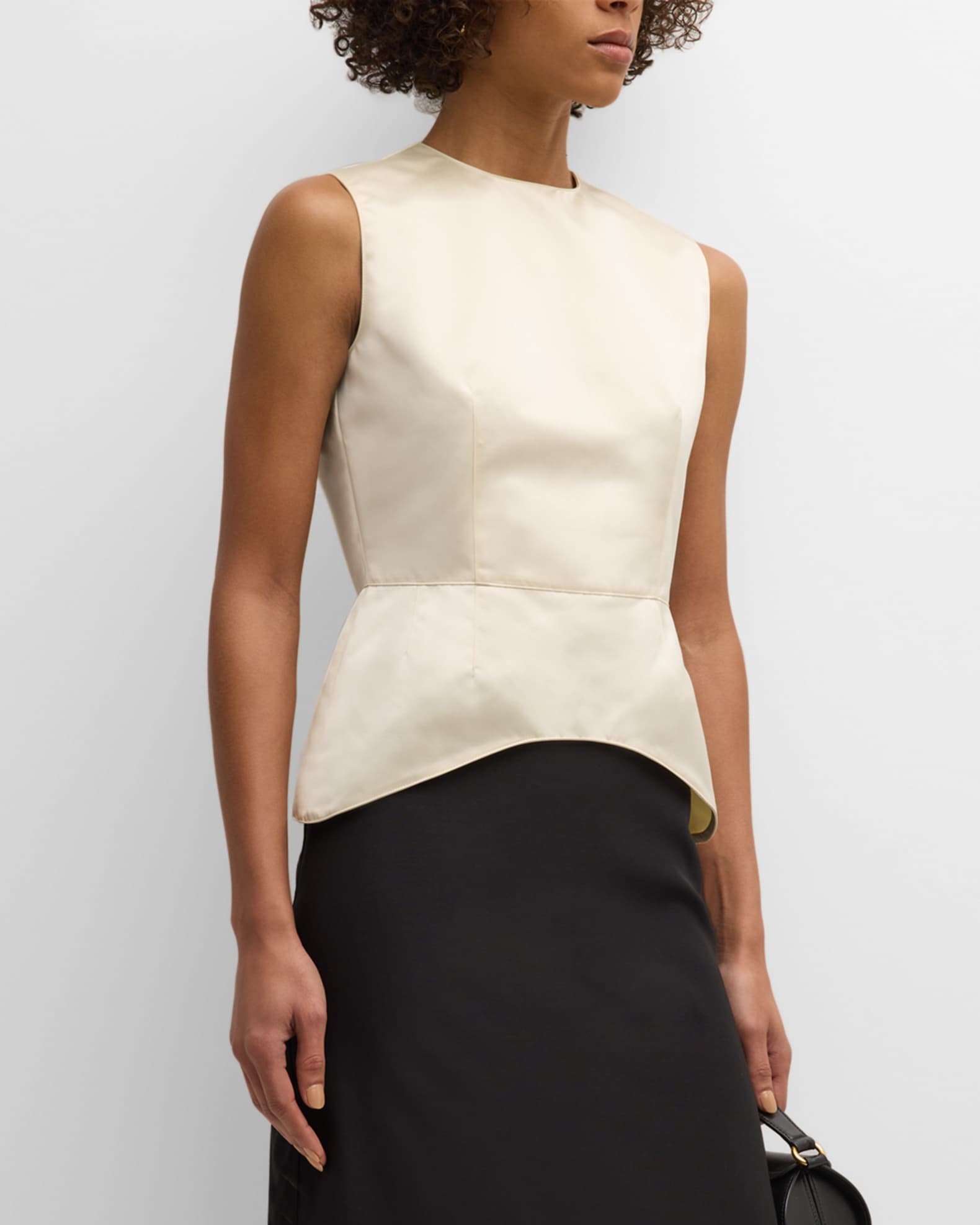 FABIANA FILIPPI Duchesse Sleeveless Peplum Top