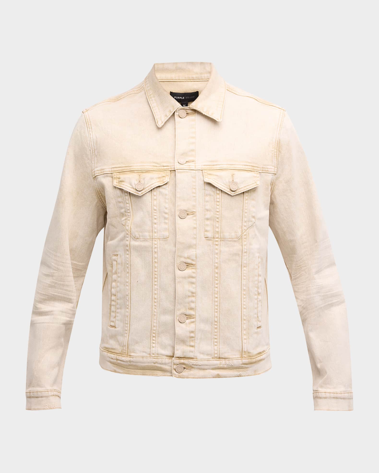 Cream denim jacket mens clearance