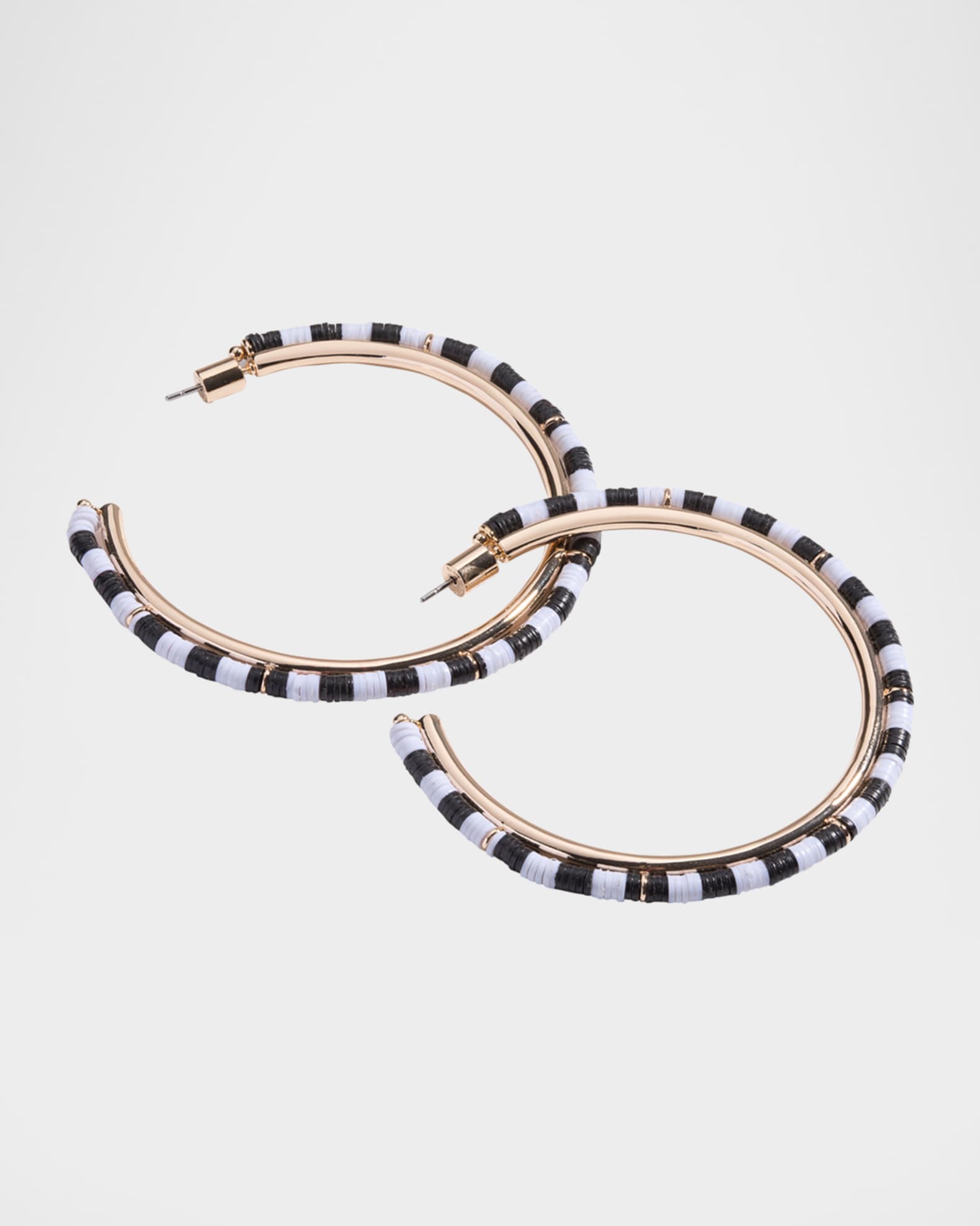 Anguilla Hoop Earrings with Heishi Beads 0
