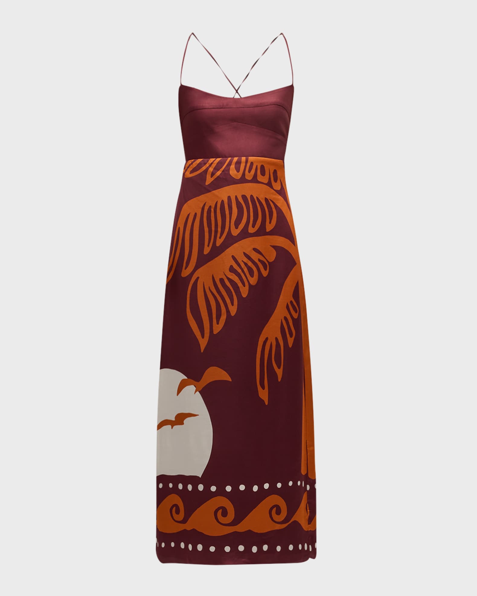 Cala de la Cruz Abrego Long Stappy Tie-Back Dress