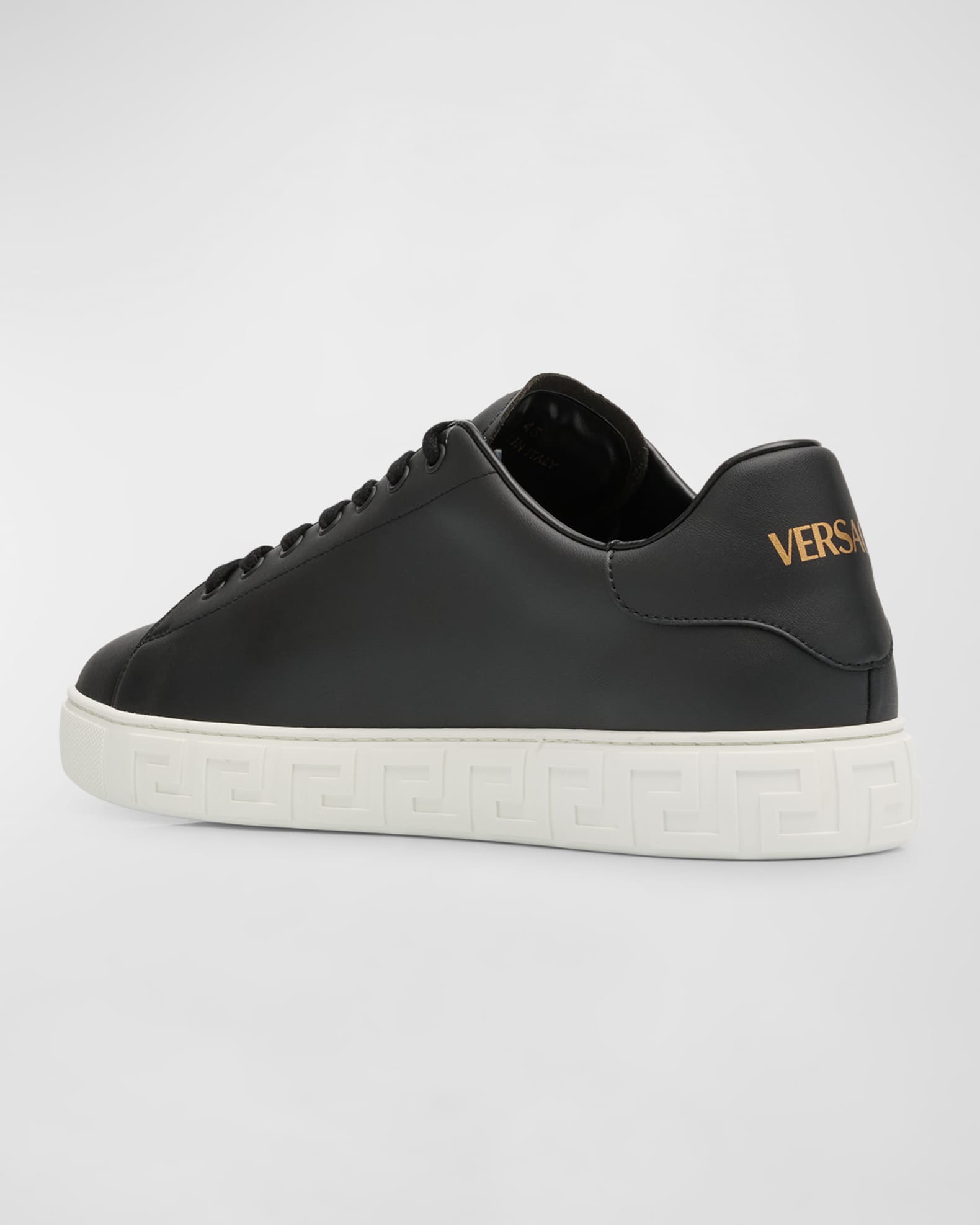 VIP【関税送料無料】希少 VERSACE GRECA LEATHER SNEAKERS Versace Men's La Greca Leather Low-Top Sneakers | Neiman Marcus