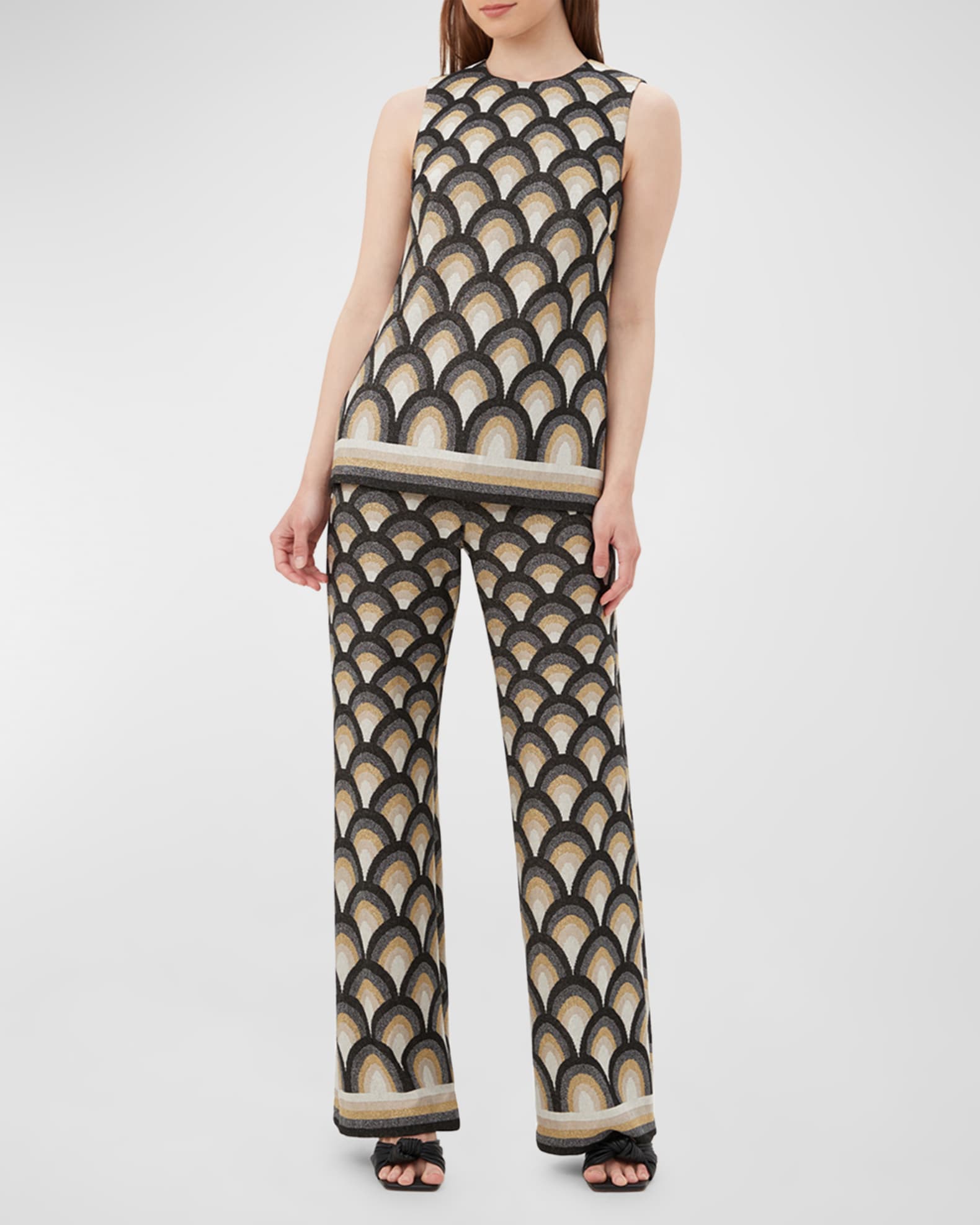 Haruto Sleeveless Scalloped Intarsia Top 1