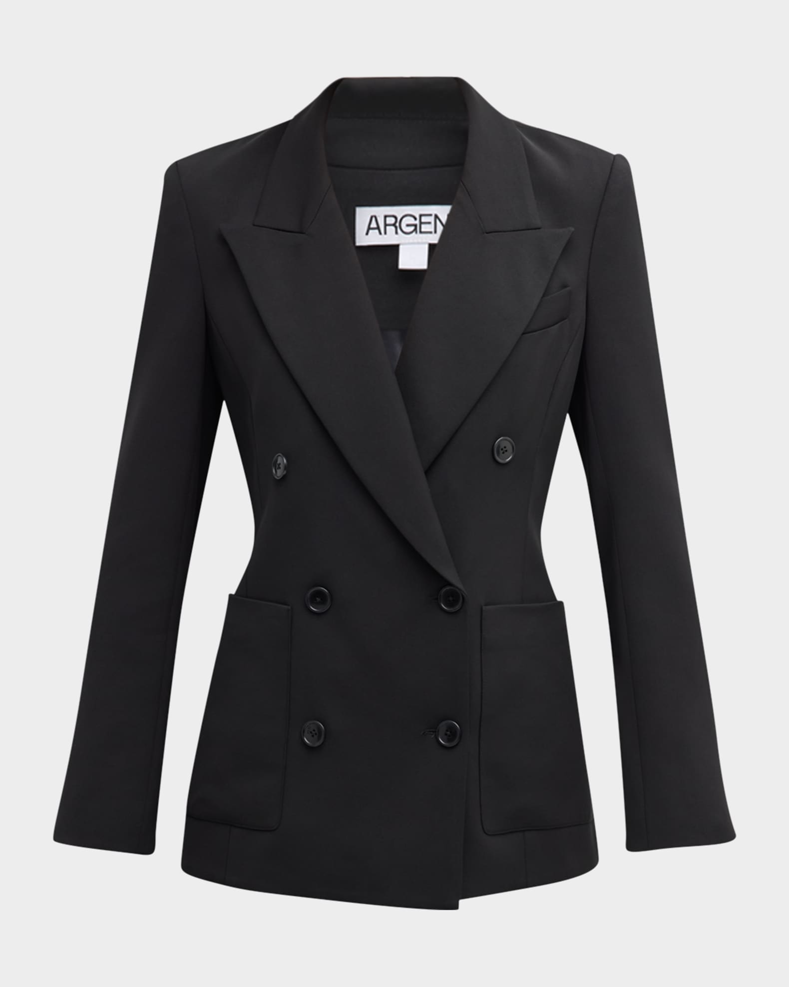 Chelsea Double-Breasted Stretch Crepe Blazer 0