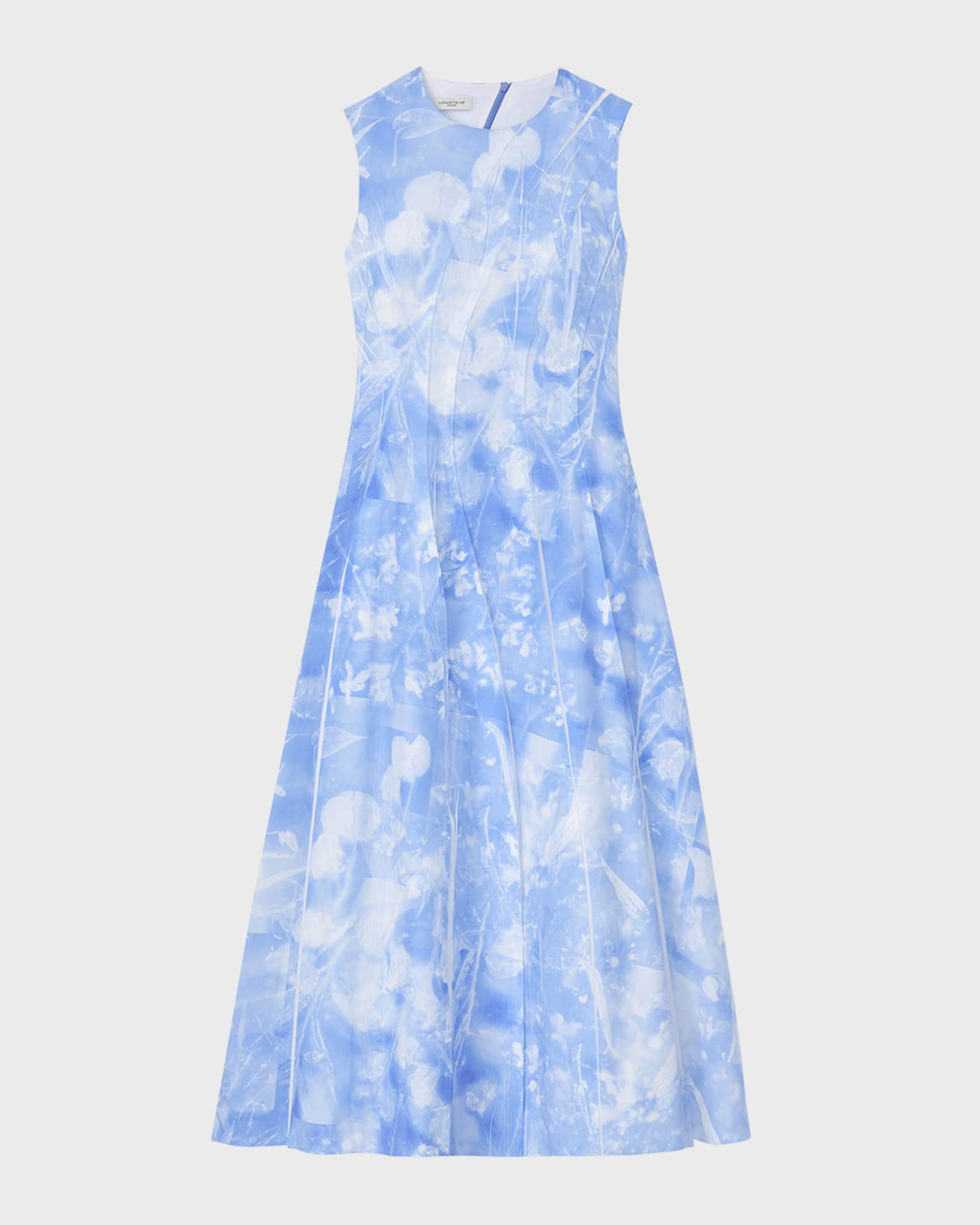 Lafayette 148 New York Sleeveless Pleated Floral-Print Midi Dress