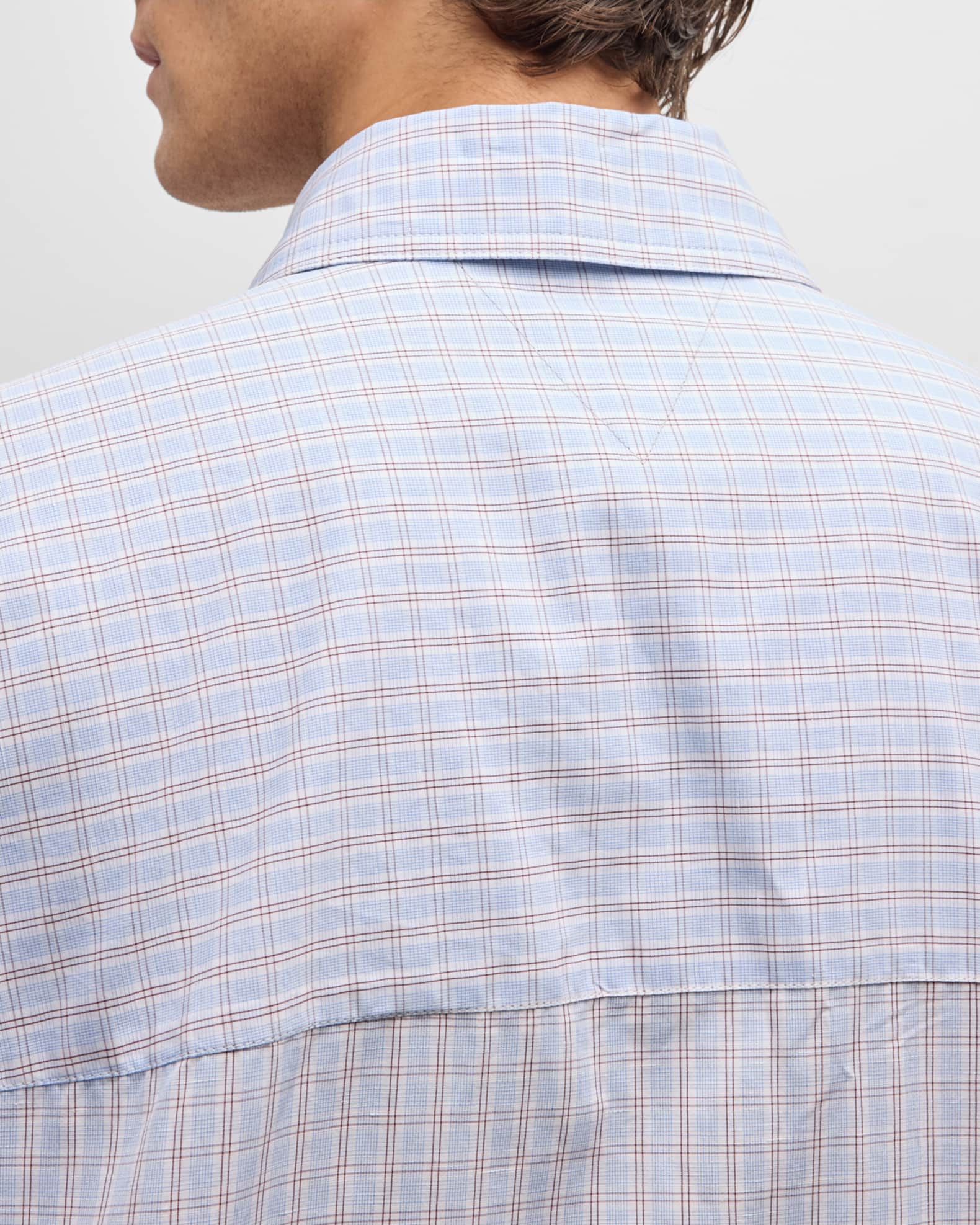 Bottega Veneta Men's Oversized Check Sport Shirt | Neiman Marcus