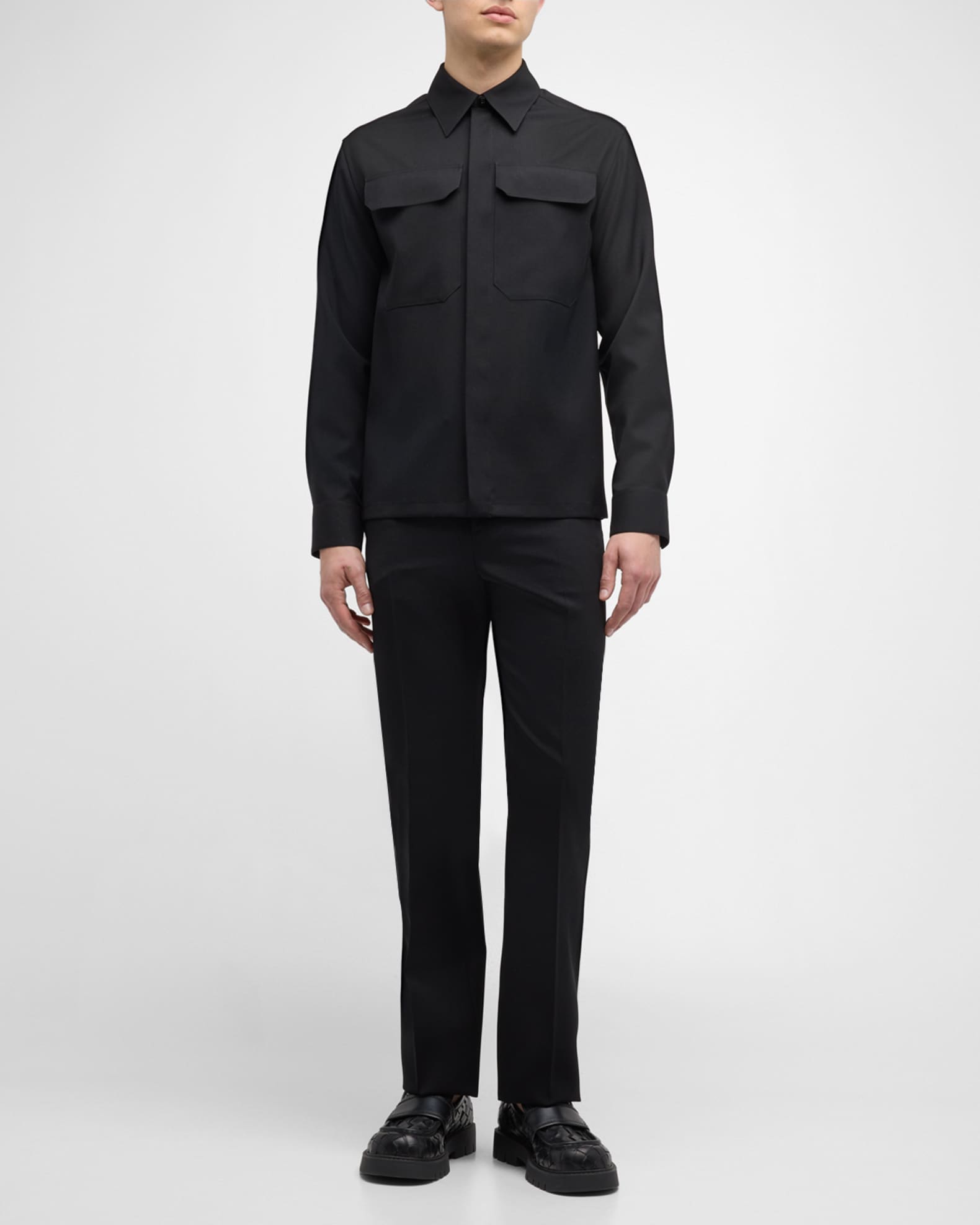 パンツ BOTTEGA VENETA SARTORIAL GRAIN DE POUDRE TROUSERS Bottega Veneta Sartorial Grain-De-Poudre Trousers | Saks