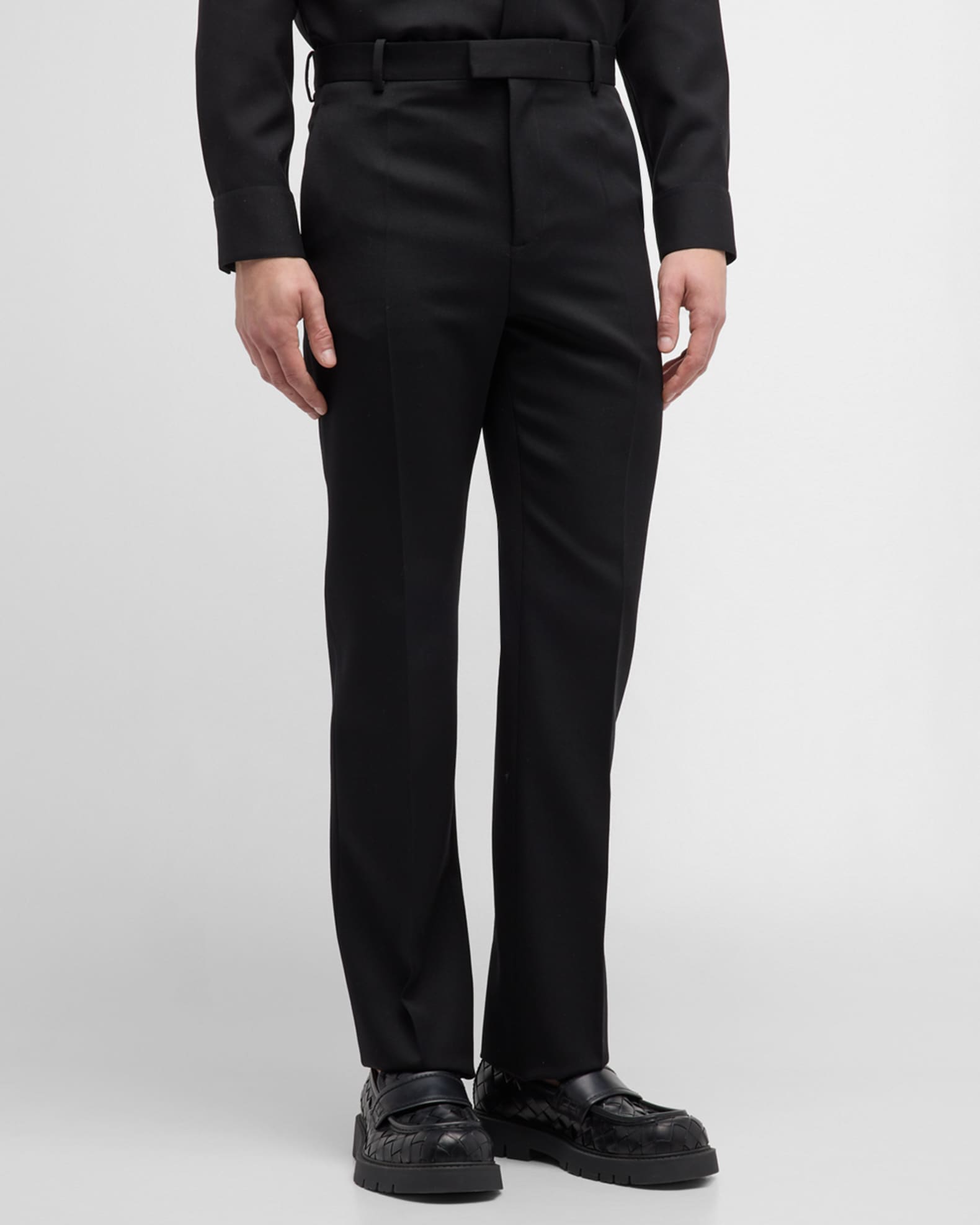 Bottega Veneta Men's Sartorial Grain de Poudre Trousers