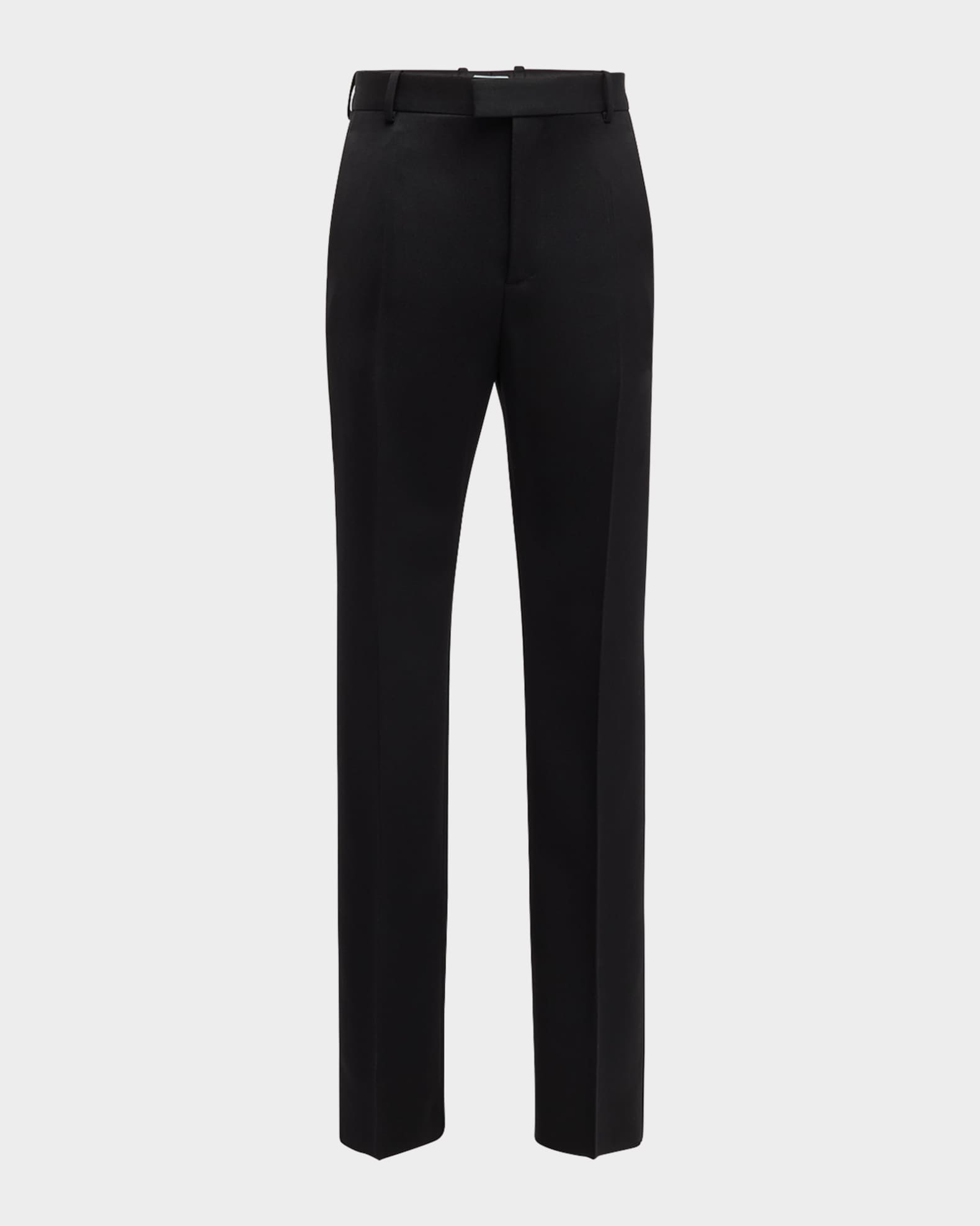 Sartorial high-rise wool slim pants in black - Bottega Veneta