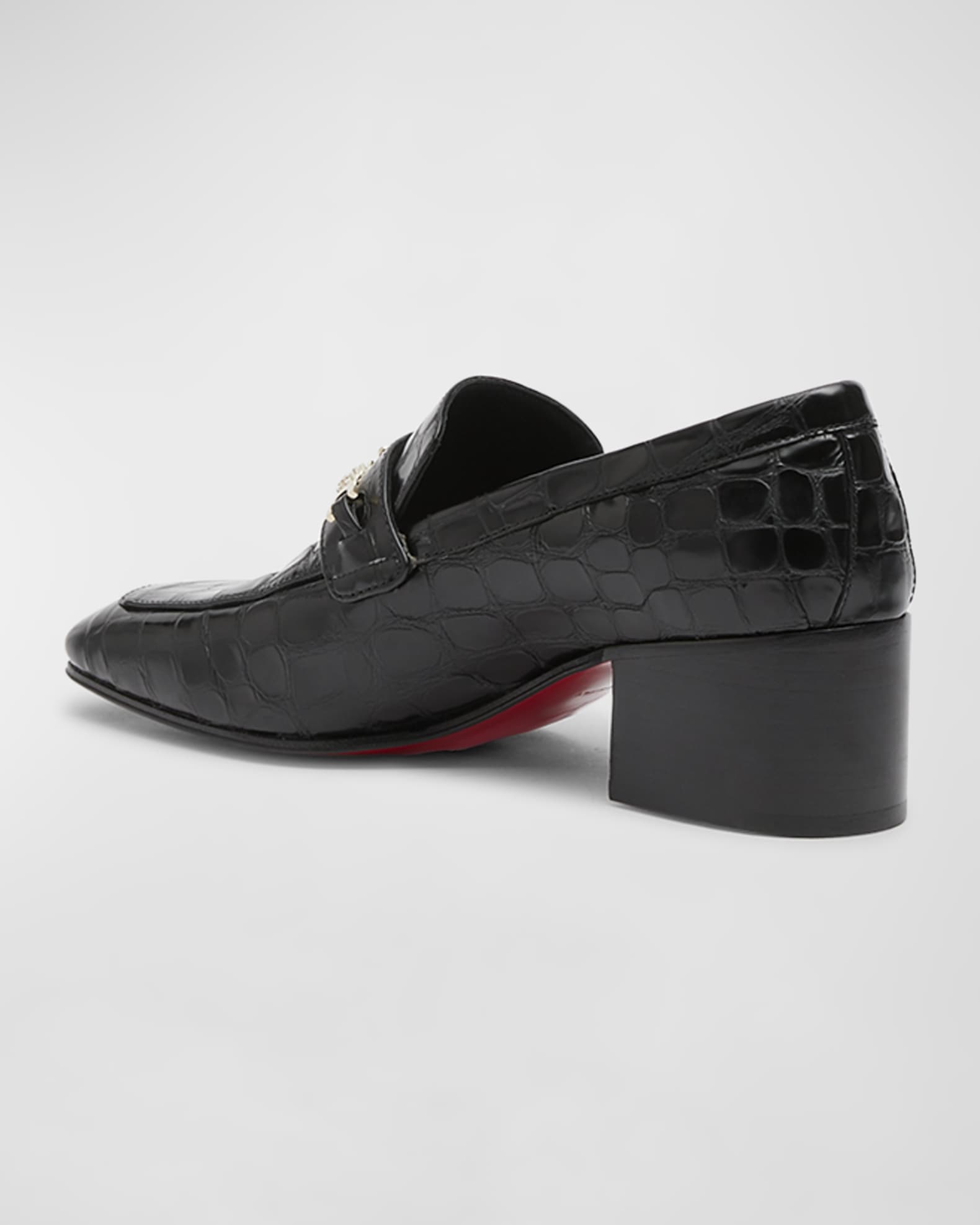 Red heeled loafers cheap