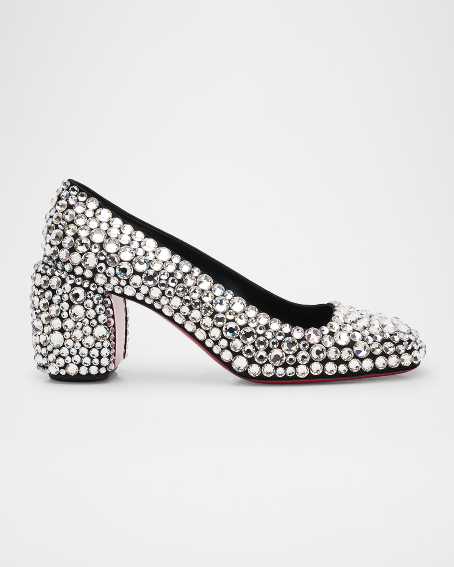 エレガントな【ルブタン】Minny Maxi クリスタル パンプス 25SS Christian Louboutin Minny Maxi Crystal Red Sole Pumps