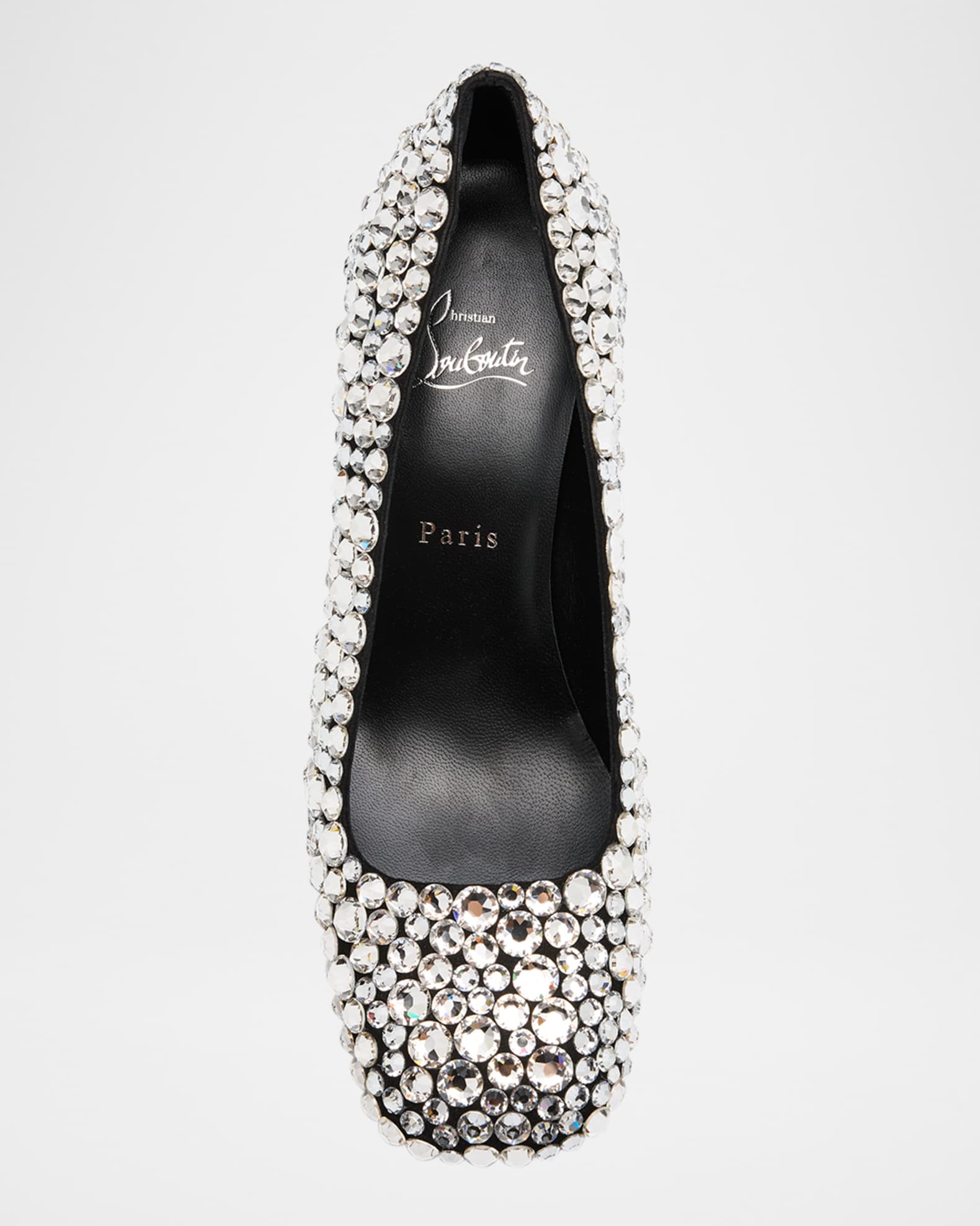 エレガントな【ルブタン】Minny Maxi クリスタル パンプス 25SS Christian Louboutin Minny Maxi Crystal Red Sole Pumps