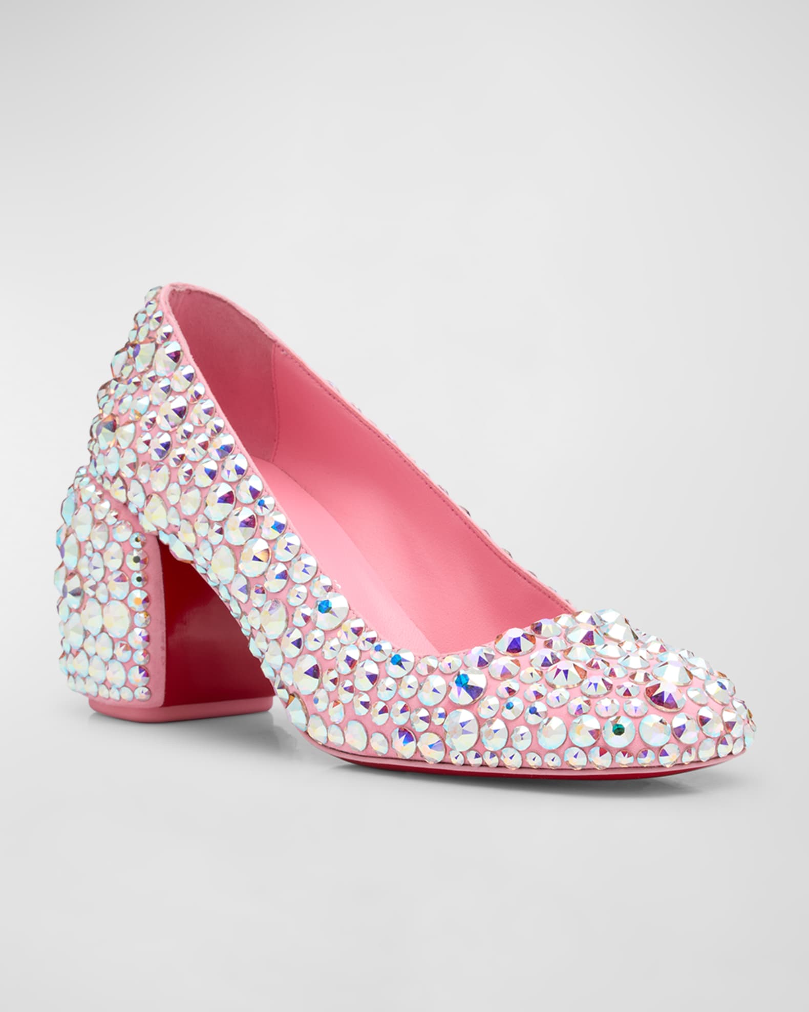 Christian Louboutin Minny Maxi Crystal Red Sole Pumps Neiman Marcus