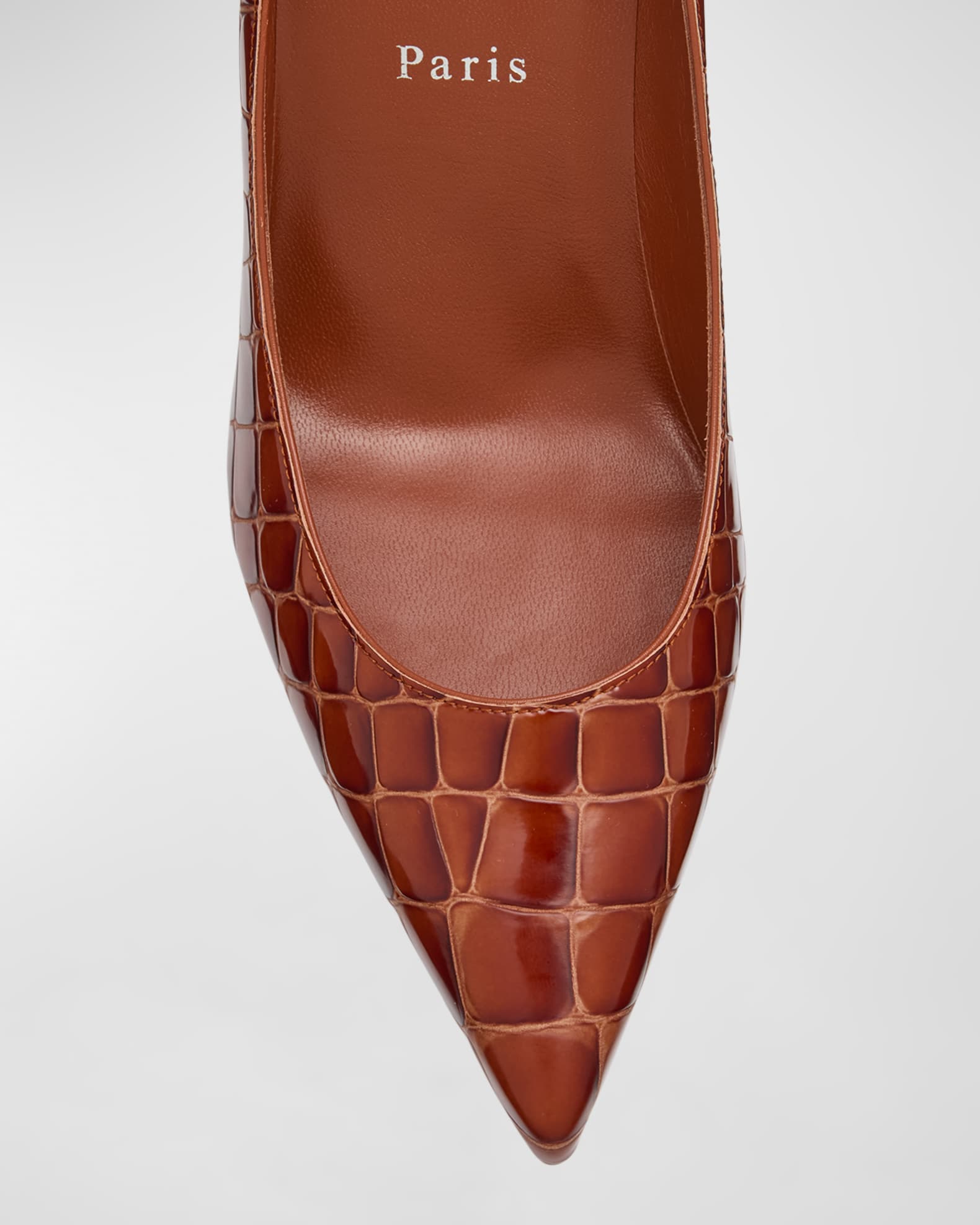ルブタン　カタクロウ Christian Louboutin Kate Croco Red Sole Classic Pumps